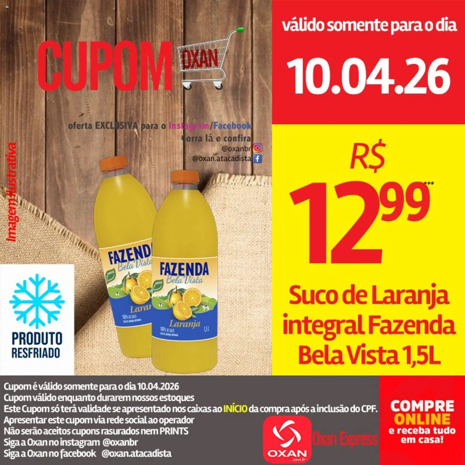 Oxan Atacadista Folheto - válido de 10.04.2026 | Página: 9 | Produtos: Suco