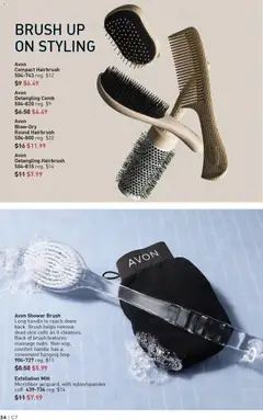 Preview of Avon weekly ads valid from 25.03.2026 | Page: 34 | Products: Shower, Brush