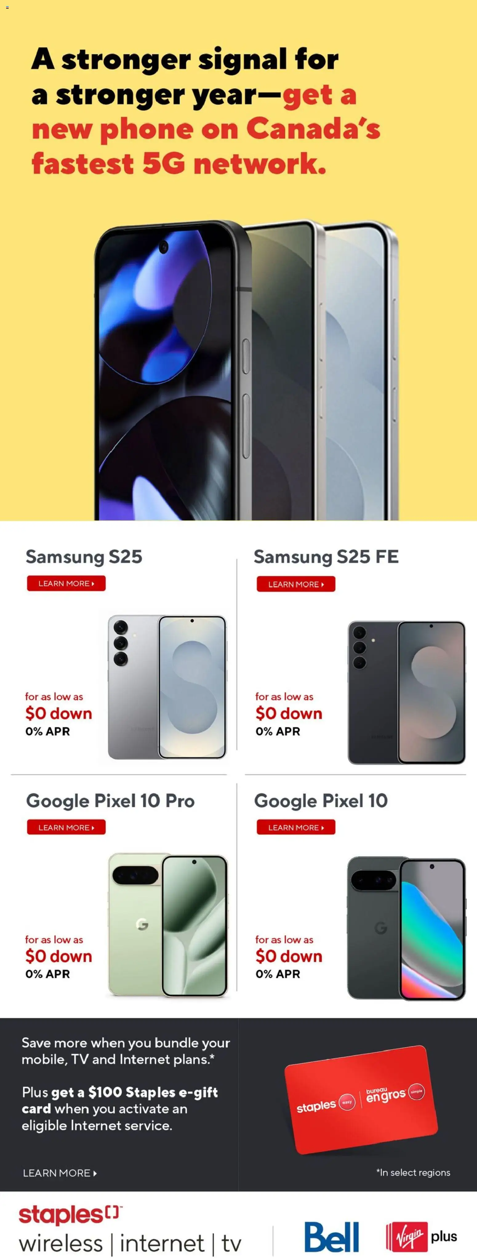 Staples flyer valid from 30.01.2026 | Page: 9 | Products: Phone, Tv