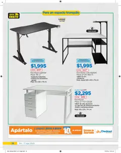 Nuevas ofertas de Chedraui válidas en toda la República Mexicana desde el 04.08.2025. ¡Encuentra las mejores ofertas en Chedraui folleto! | Página: 16 | Productos: Repisa, Escritorio