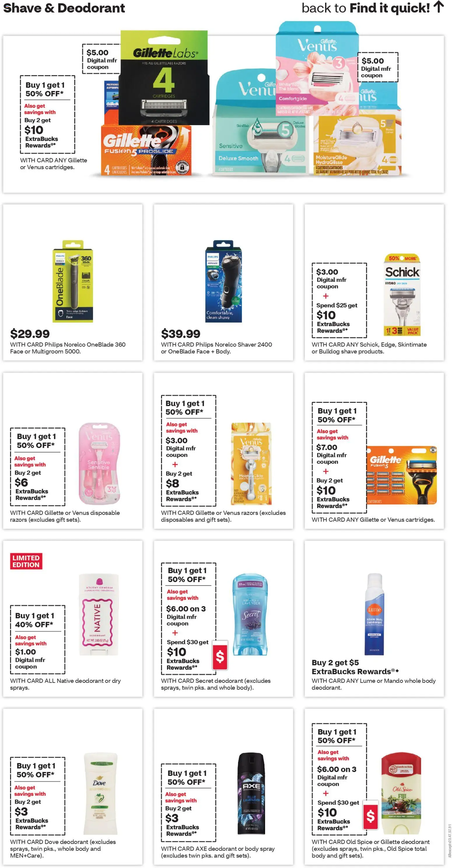 CVS Pharmacy Weekly Ad - WV - valid from 30.11.2025 | Page: 15 | Products: Axe, Trim, Deodorant, Tea