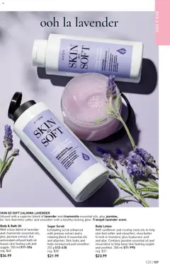 Preview of Body Lotion, With sunflower and rosehip seed oils to help skin feel softer and smoother, shea butter to lock in moisture; plus hyaluronic acid and aloe. Contains jasmine essential oil and resveratrol to help keep skin looking supple and youthful. 350 ml 511-995 from shop Avon valid from 09.10.2025 | Page: 127