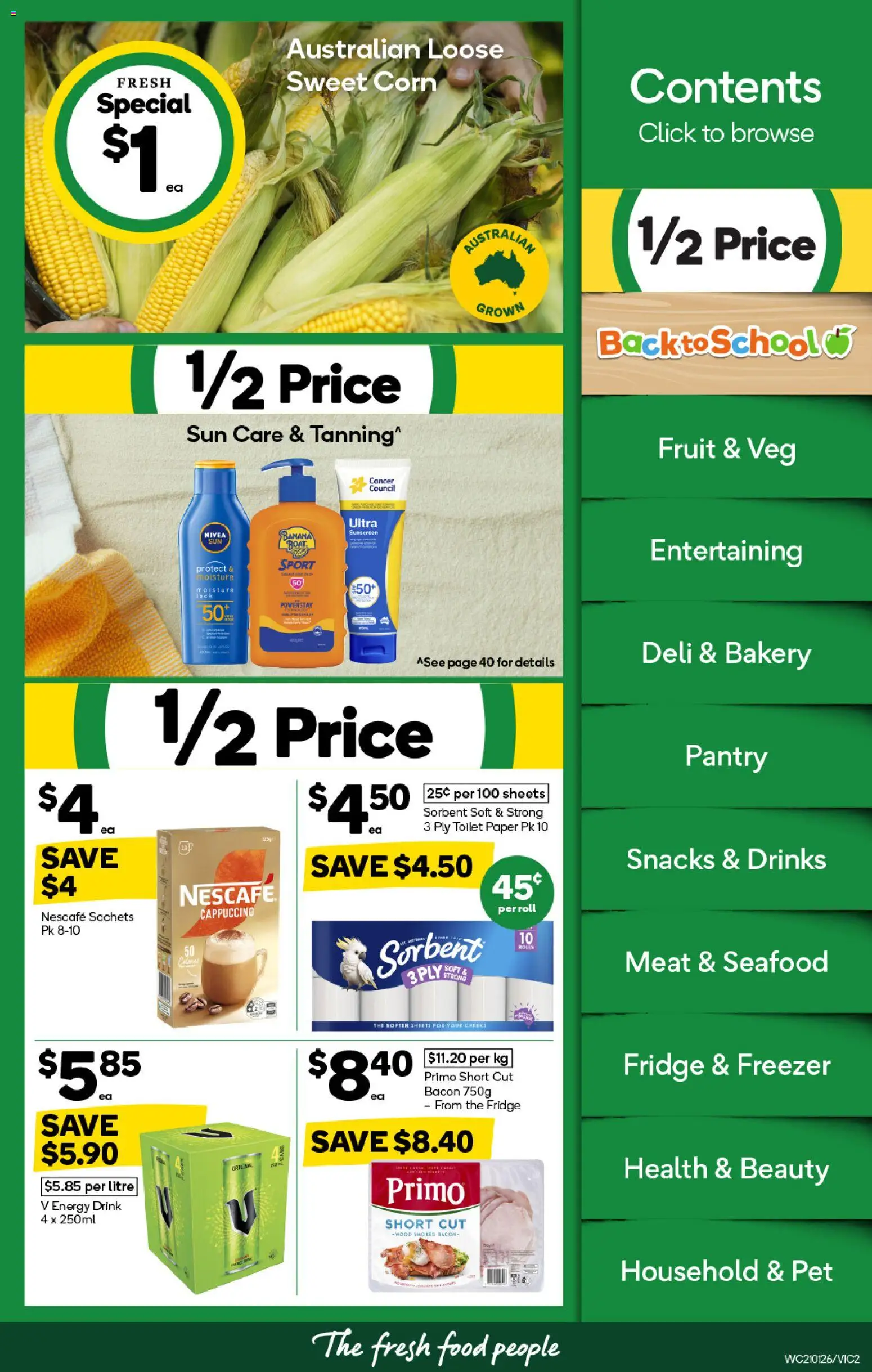 Woolworths catalogue - valid from 21.01.2026 | Page: 2 | Products: Energy drink, Sunscreen, Meat, Nescafe