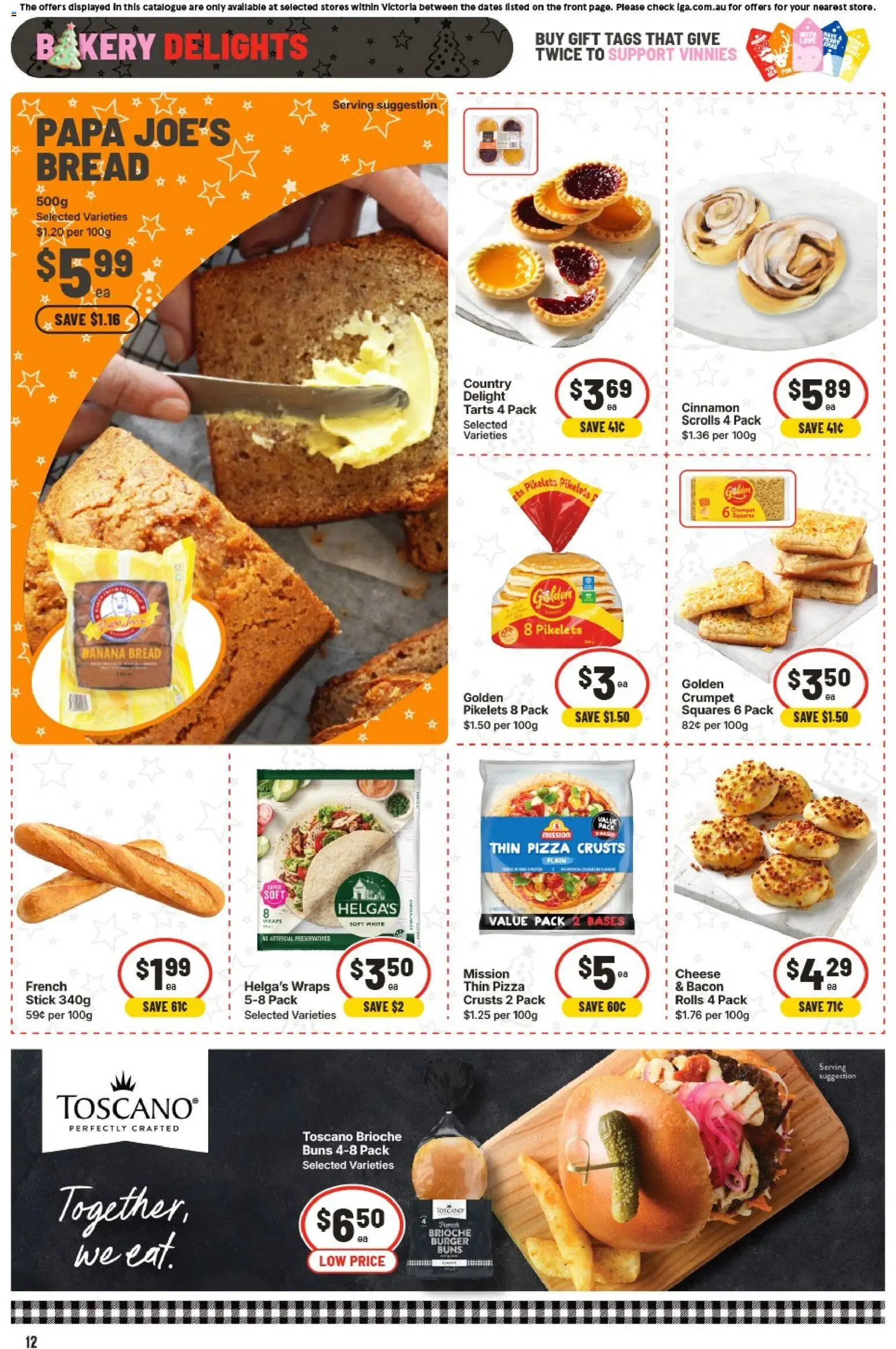 IGA catalogue - valid from 26.11.2025 | Page: 15 | Products: Bacon, Cheese, Pizza, Bakery