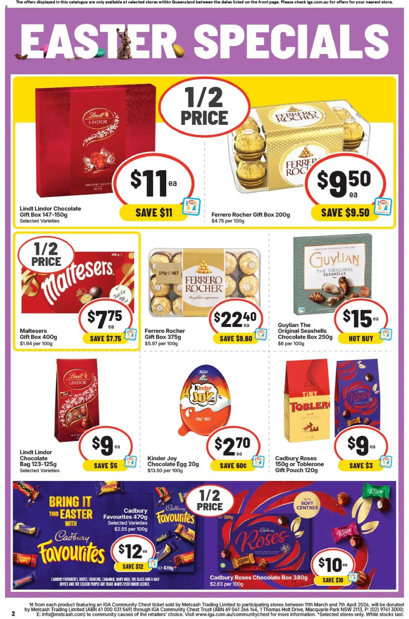 IGA catalogue - valid from 01.04.2026 | Page: 5 | Products: Milk, Dairy, Chocolate, Bag
