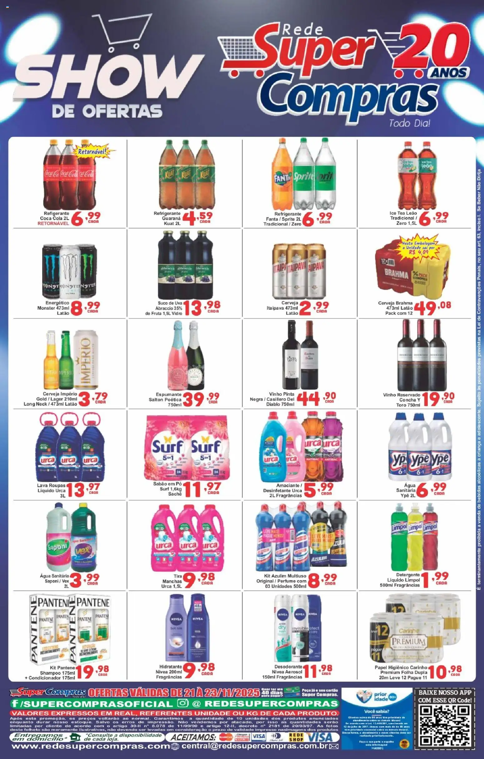 Rede Super Compras Folheto - válido de 21.11.2025 | Página: 2 | Produtos: Pó, Cola, Suco, Roupas