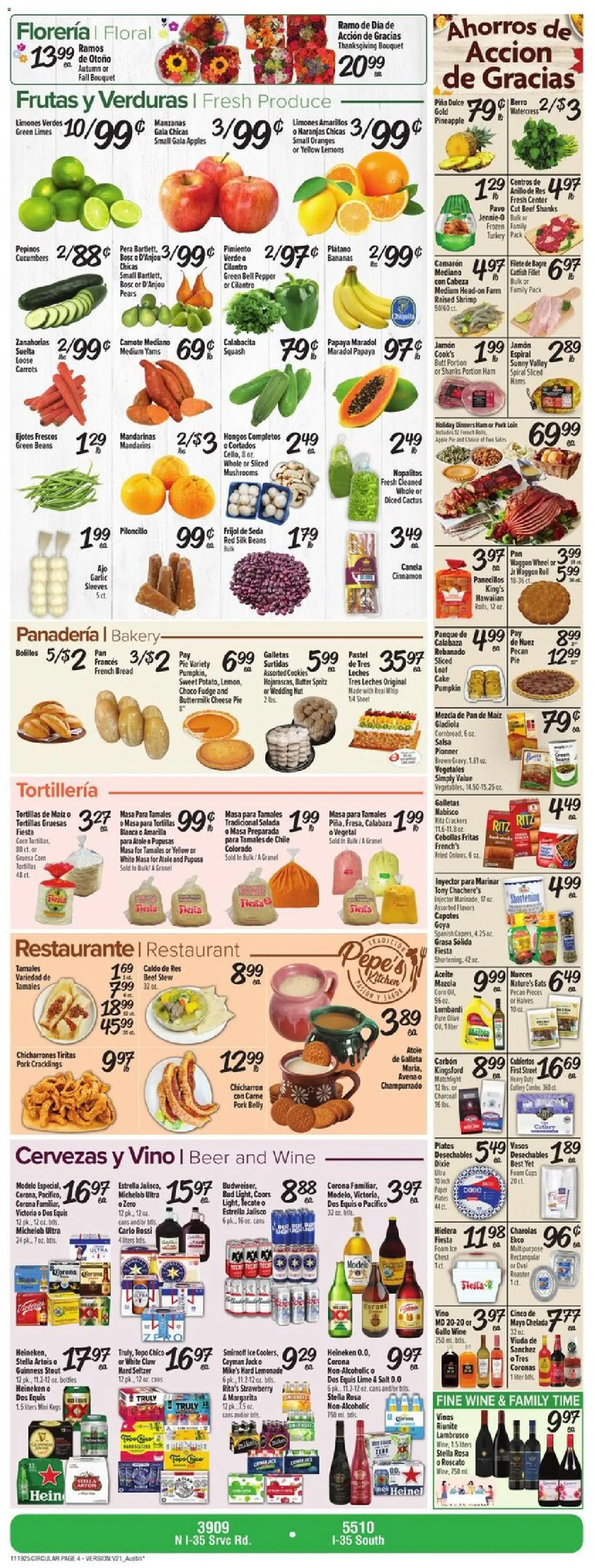 Fiesta Mart Weekly Ad - valid from 19.11.2025 | Page: 4 | Products: Squash, Beer, Apples, Pumpkin