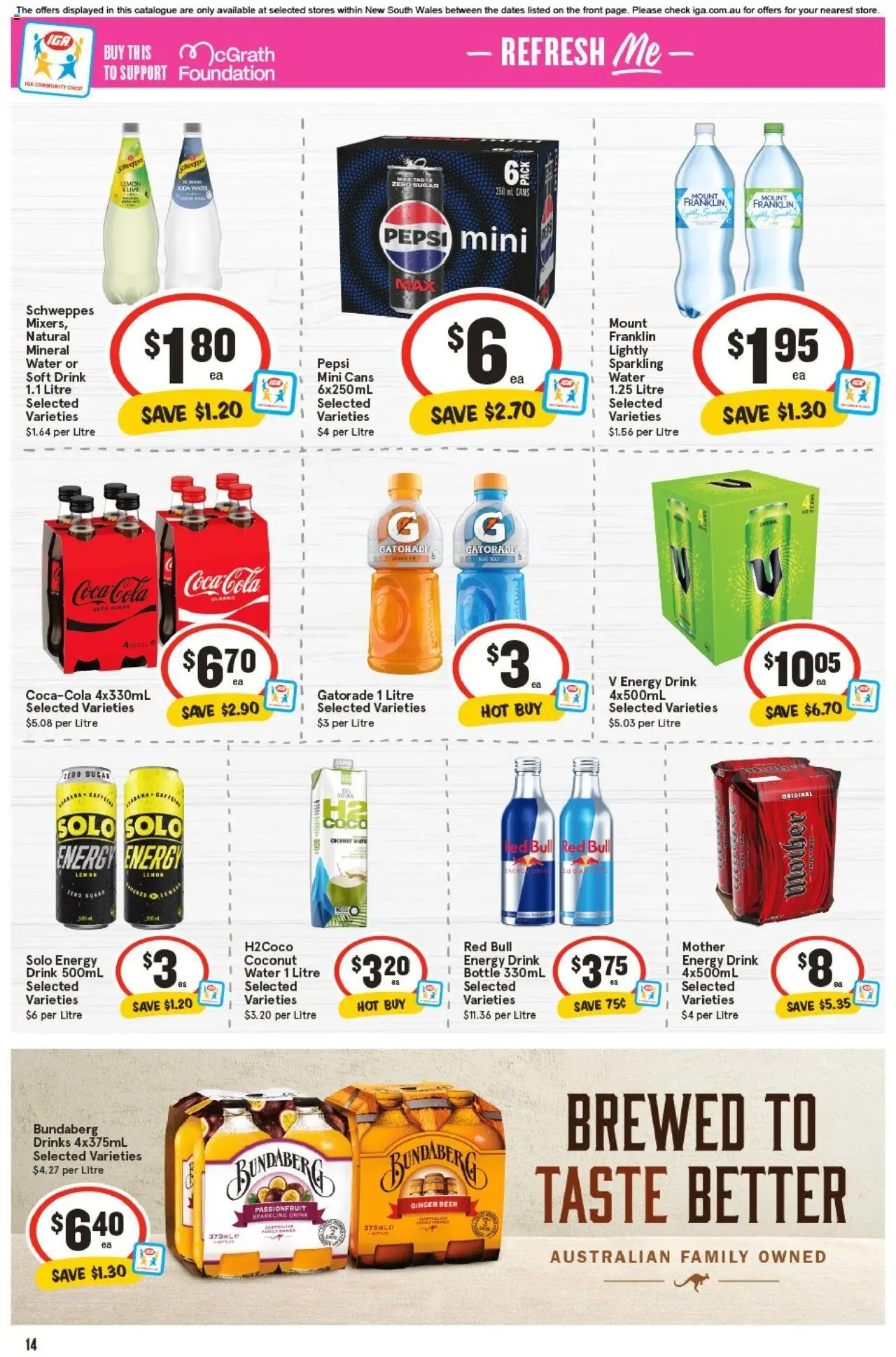 IGA catalogue - valid from 10.09.2025 | Page: 15 | Products: Energy drink, Ginger, Passionfruit, Foundation