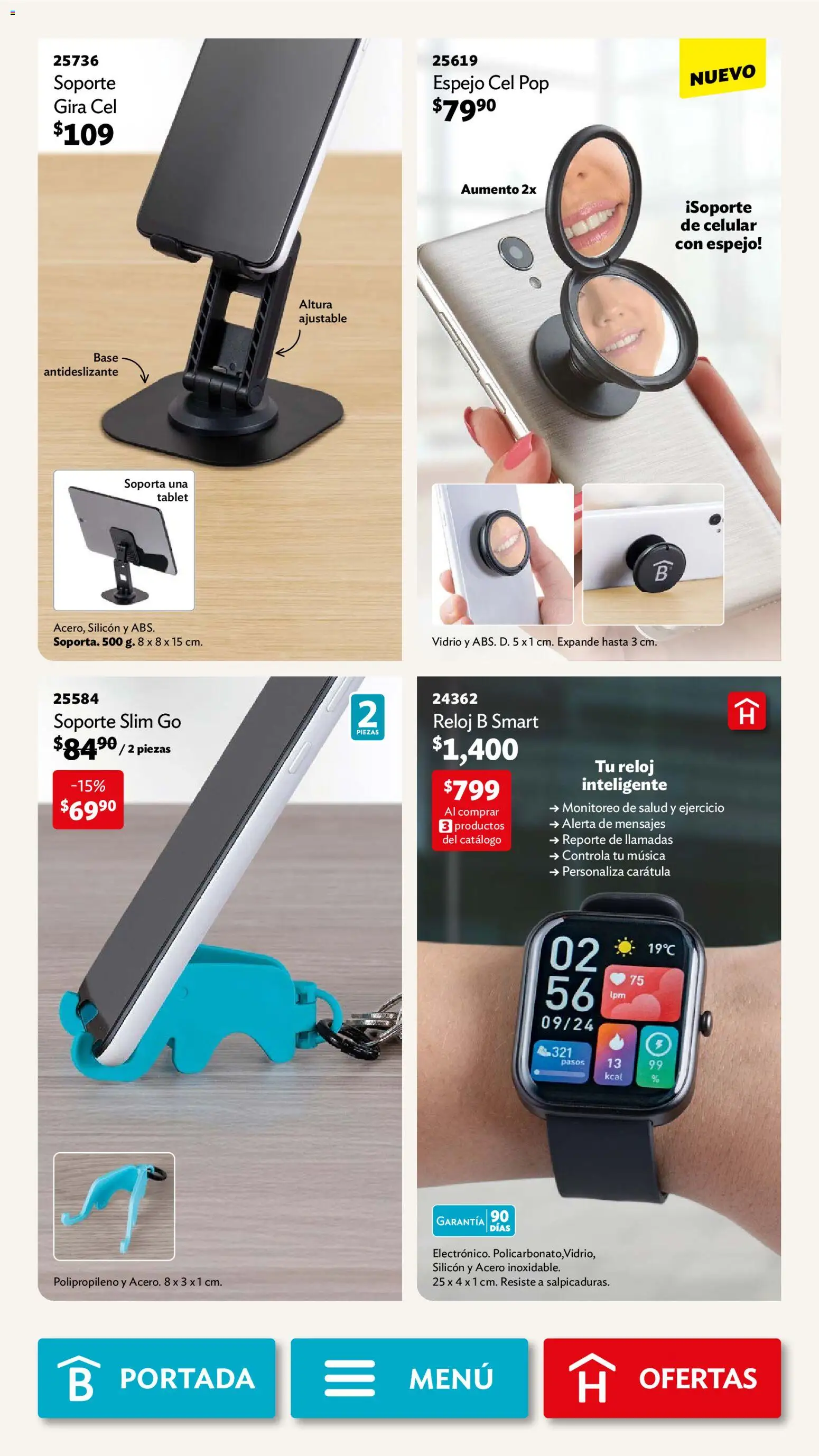 Nuevas ofertas de Betterware válidas en toda la República Mexicana desde el 03.11.2025. ¡Encuentra las mejores ofertas en Betterware campaña 11 2025! | Página: 116 | Productos: Tablet, Espejo, Reloj