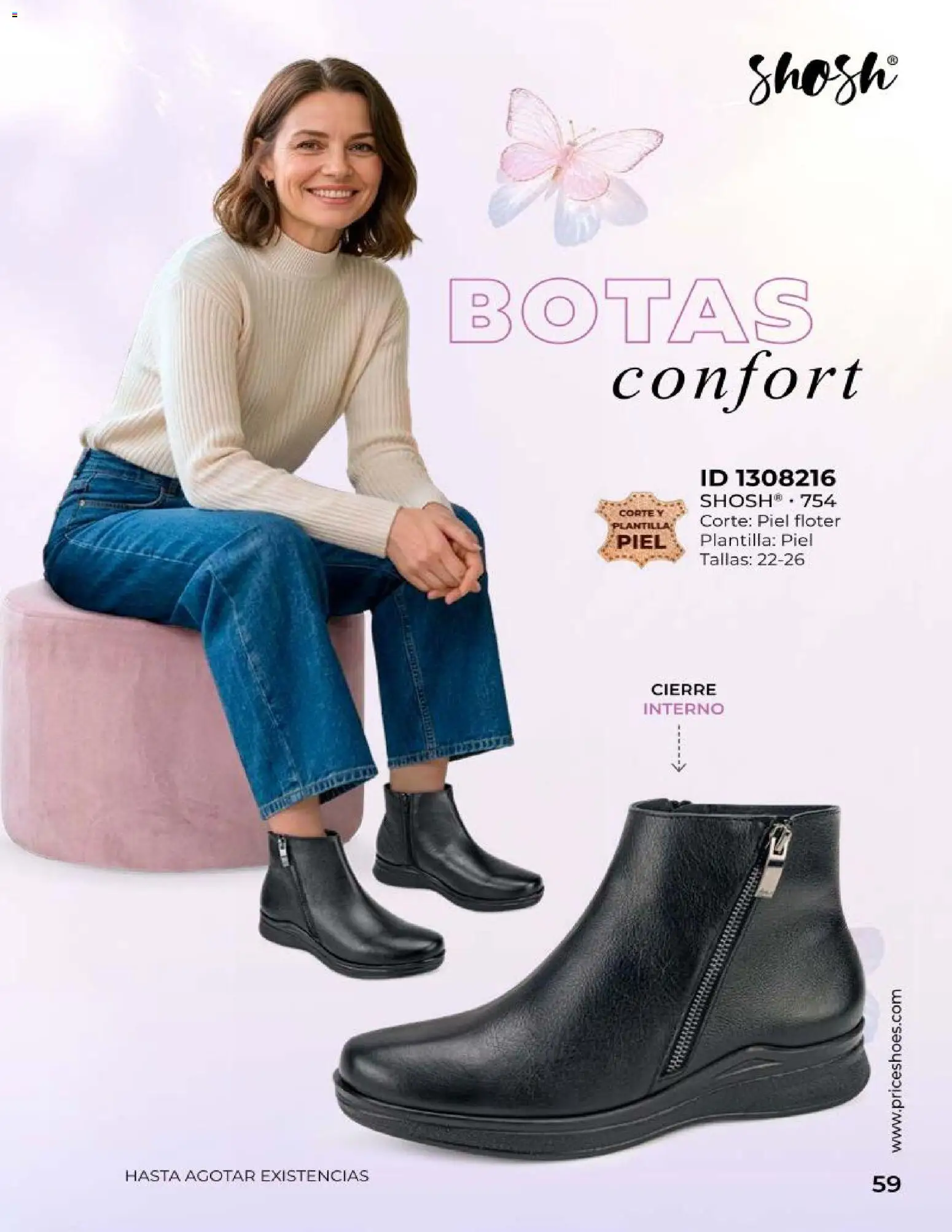 Nuevas ofertas de Price Shoes válidas en toda la República Mexicana desde el 23.04.2026. ¡Encuentra las mejores ofertas en Price Shoes catálogo Especial Confort! | Página: 59 | Productos: Botas