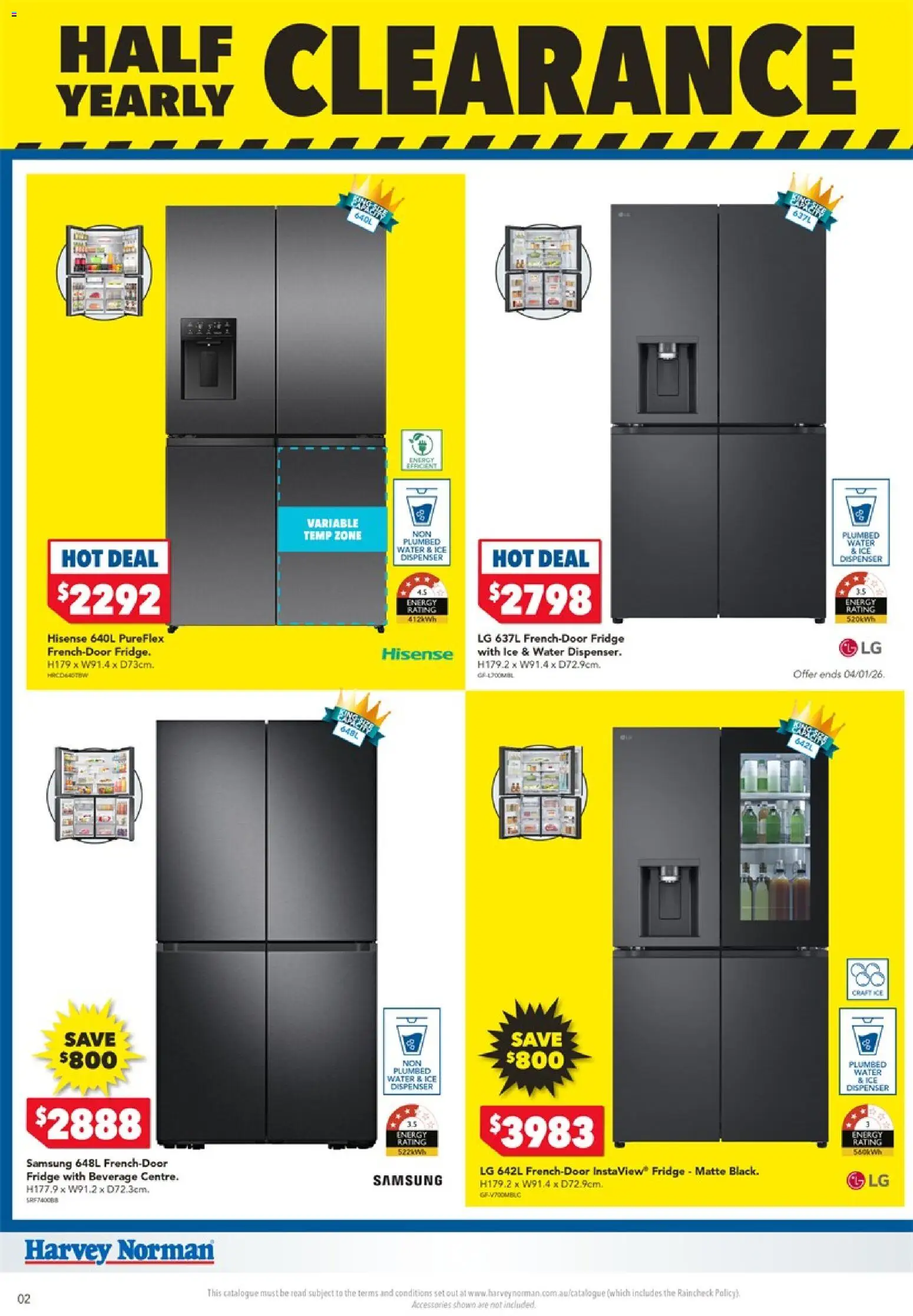 Harvey Norman catalogue - valid from 01.01.2026 | Page: 2 | Products: Water, Accessories, Fridge