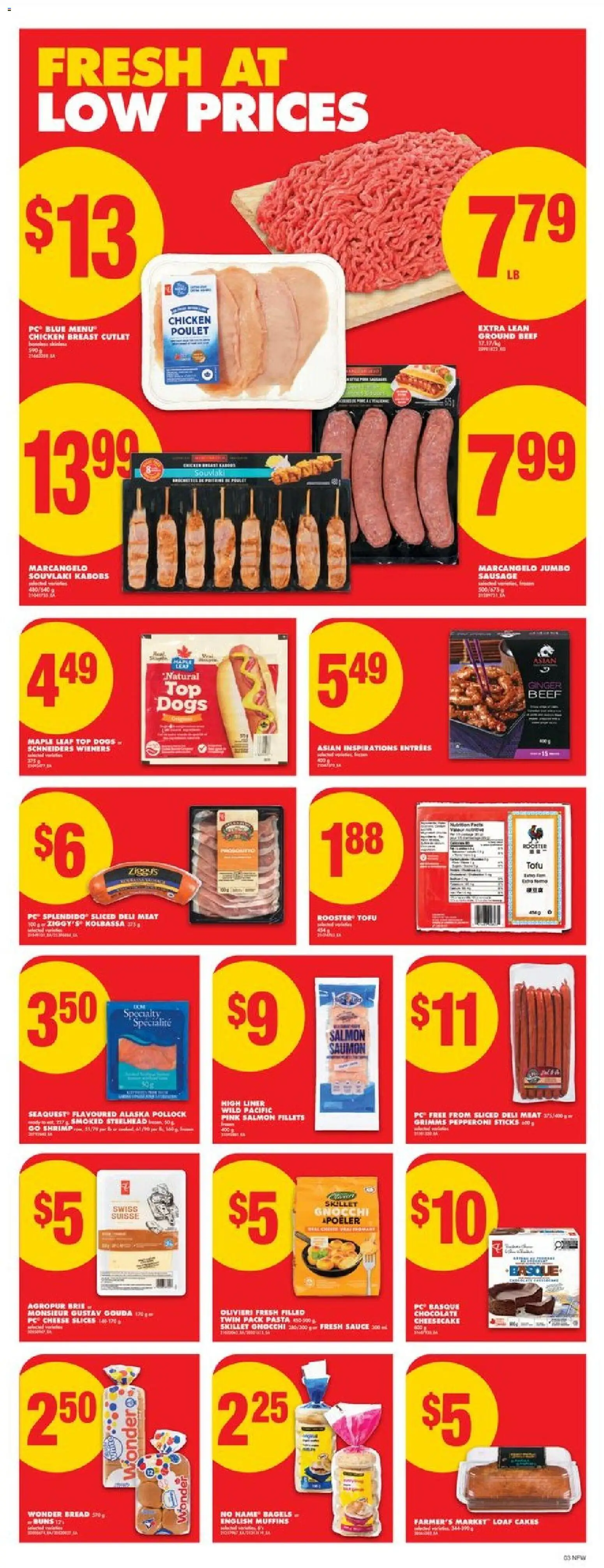 No Frills flyer valid from 12.02.2026 | Page: 4 | Products: Fish, Beef, Bread, Chocolate