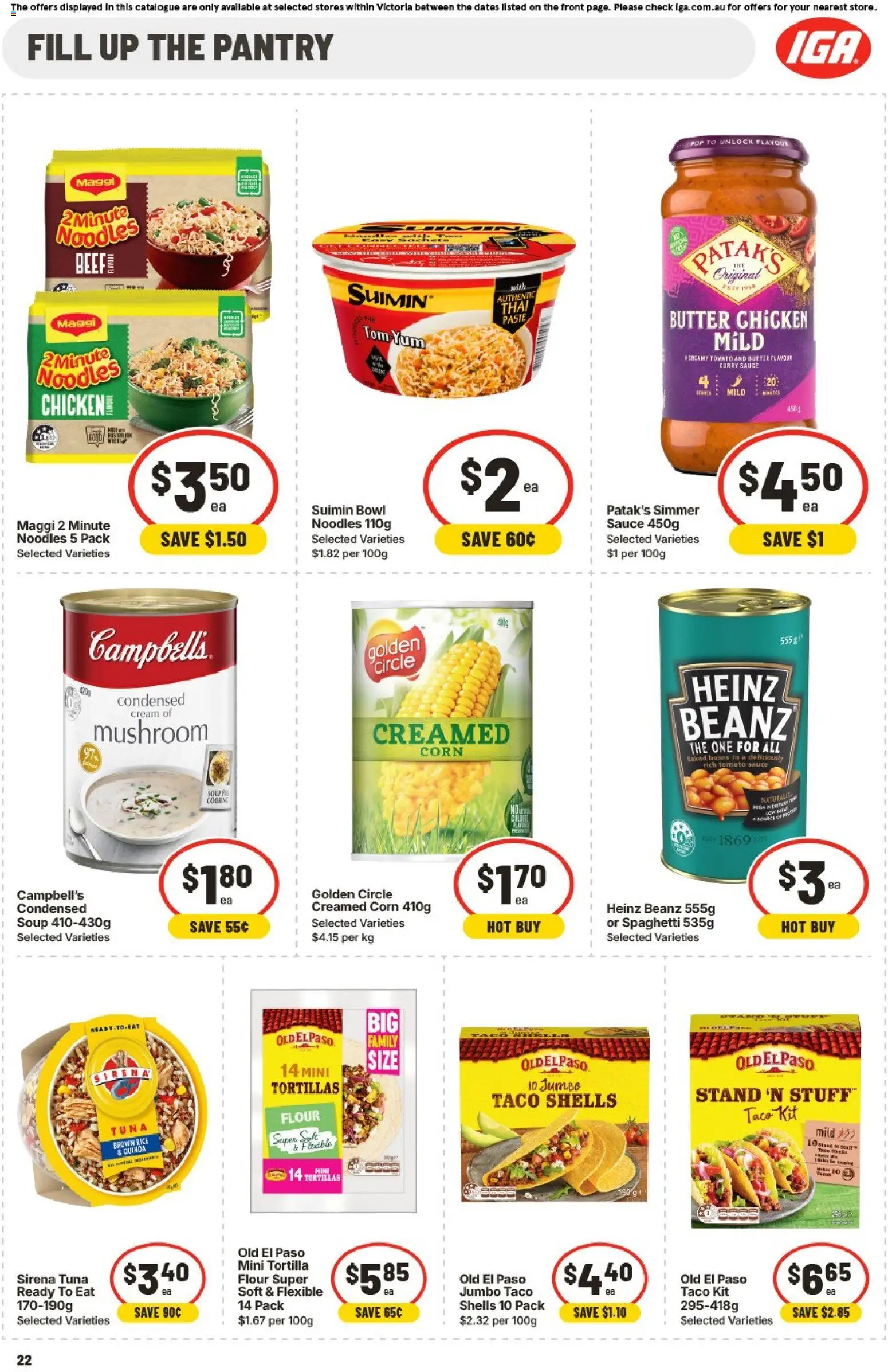 IGA catalogue - valid from 15.04.2026 | Page: 23 | Products: Chicken, Cream, Soup, Tortillas