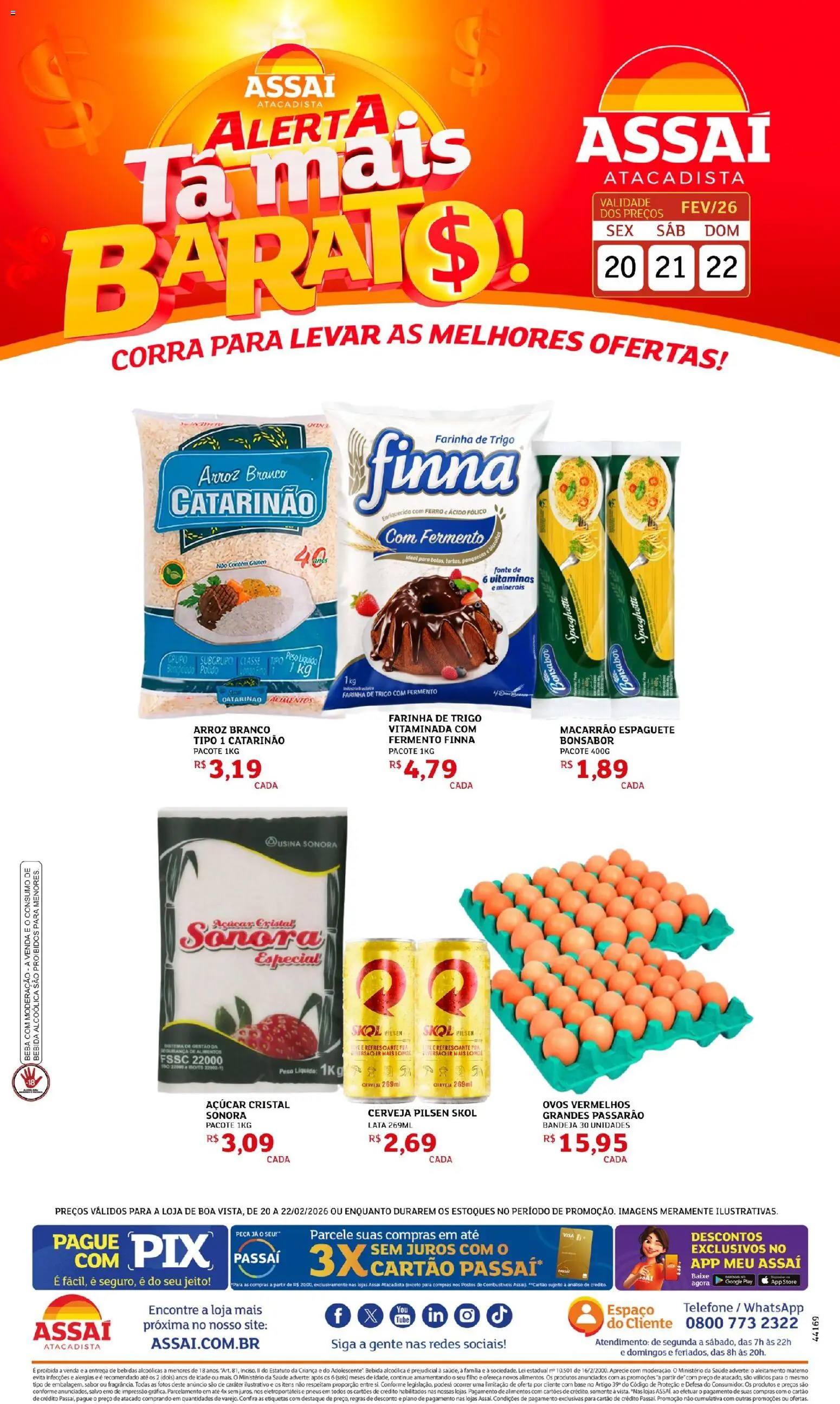 Assaí Atacadista Folheto - válido de 21.02.2026 | Página: 1 | Produtos: Pó, Biscoitos, Bebida, Açúcar