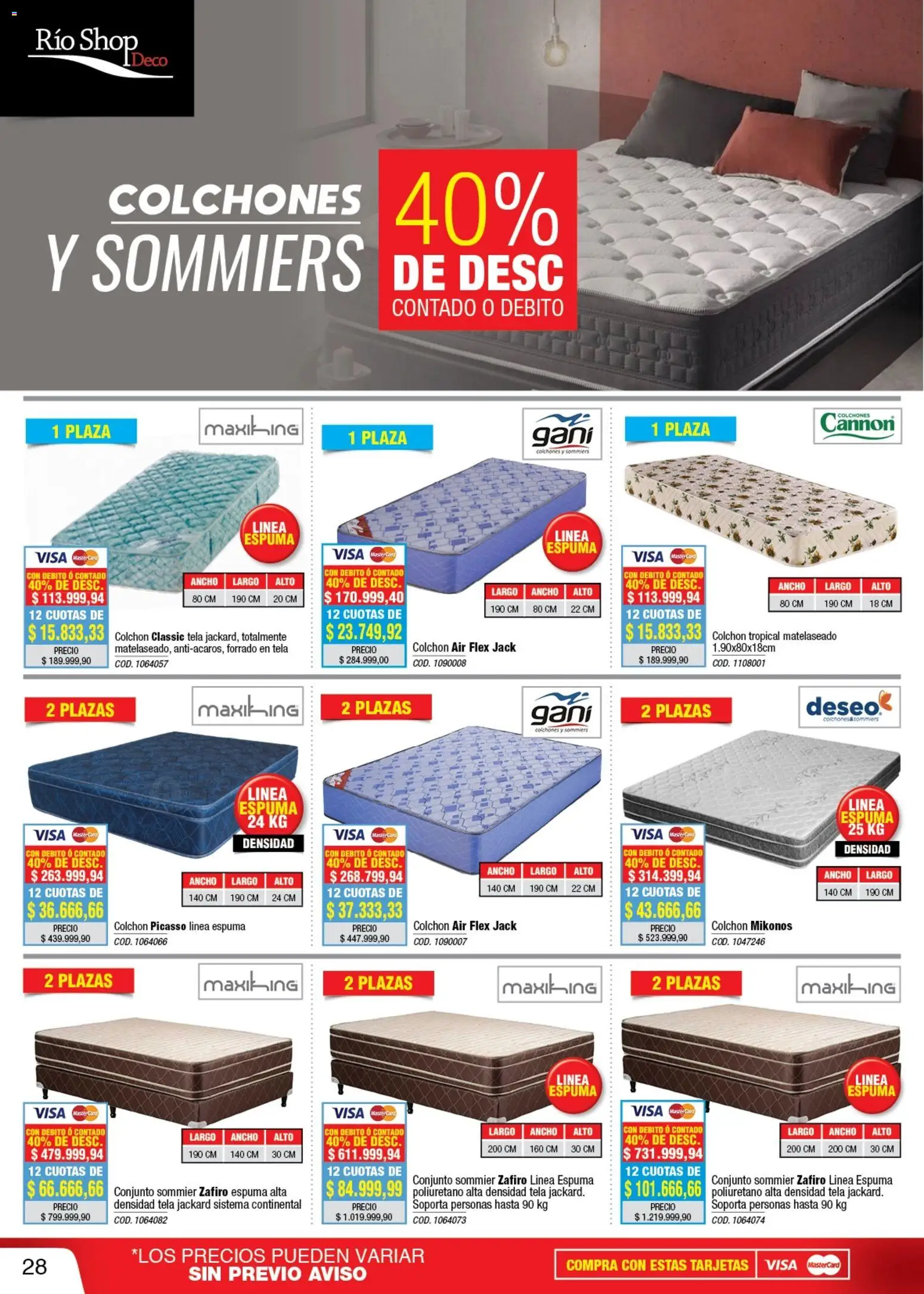 Río Shop Deco catálogo │ válido desde el 17.03.2026 | Página: 28 | Productos: Conjunto, Colchón, Espuma