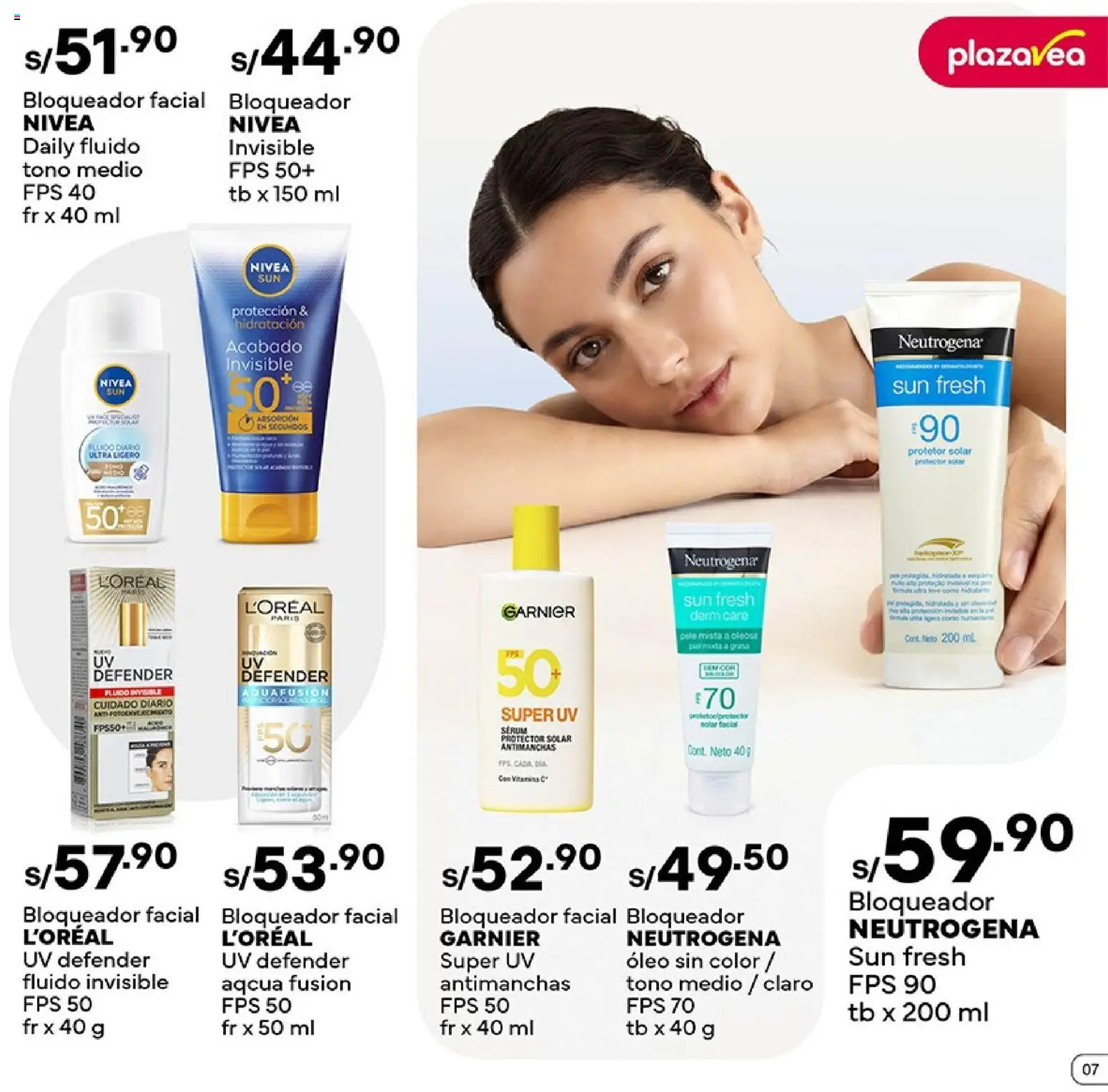 Catálogo Plaza Vea válido desde 02.03.2026 | Página: 7 | Productos: Protector solar