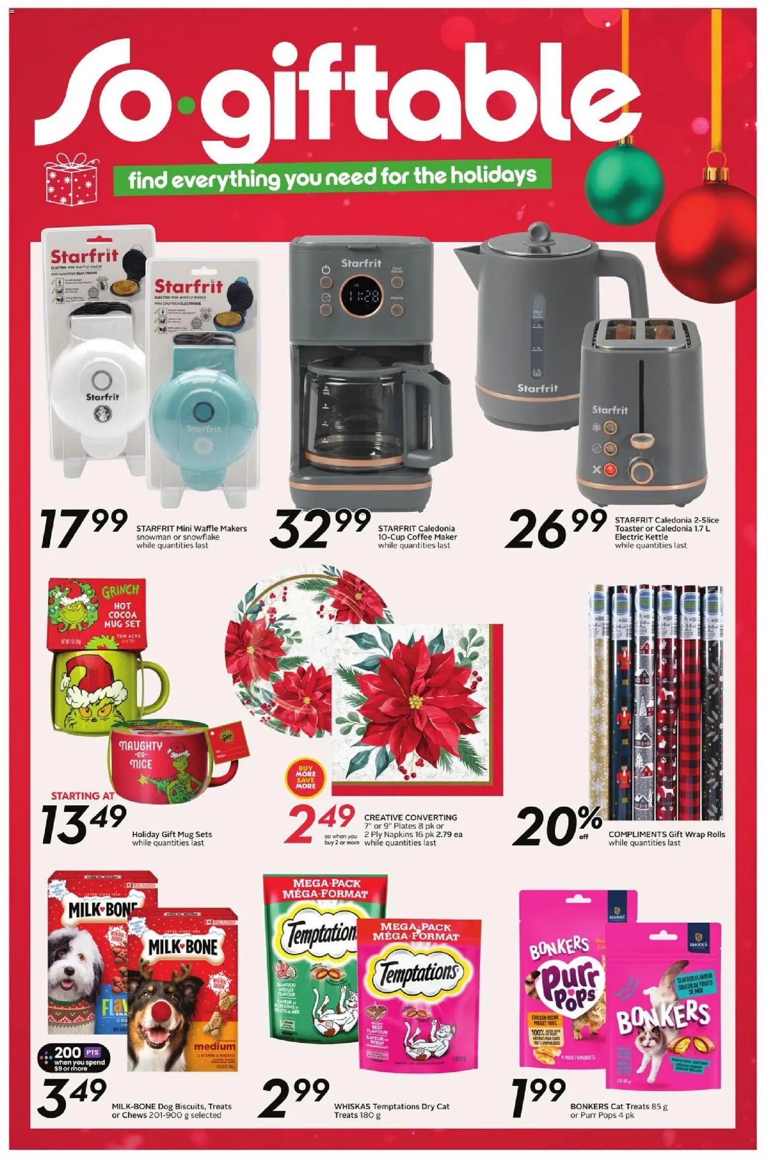Sobeys flyer valid from 20.11.2025 | Page: 19 | Products: Coffee maker, Kettle, Toaster, Coffee