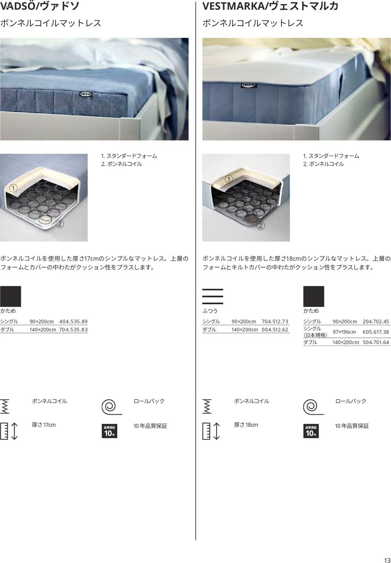  | ページ: 13 | 製品: ボンネルコイルマットレス