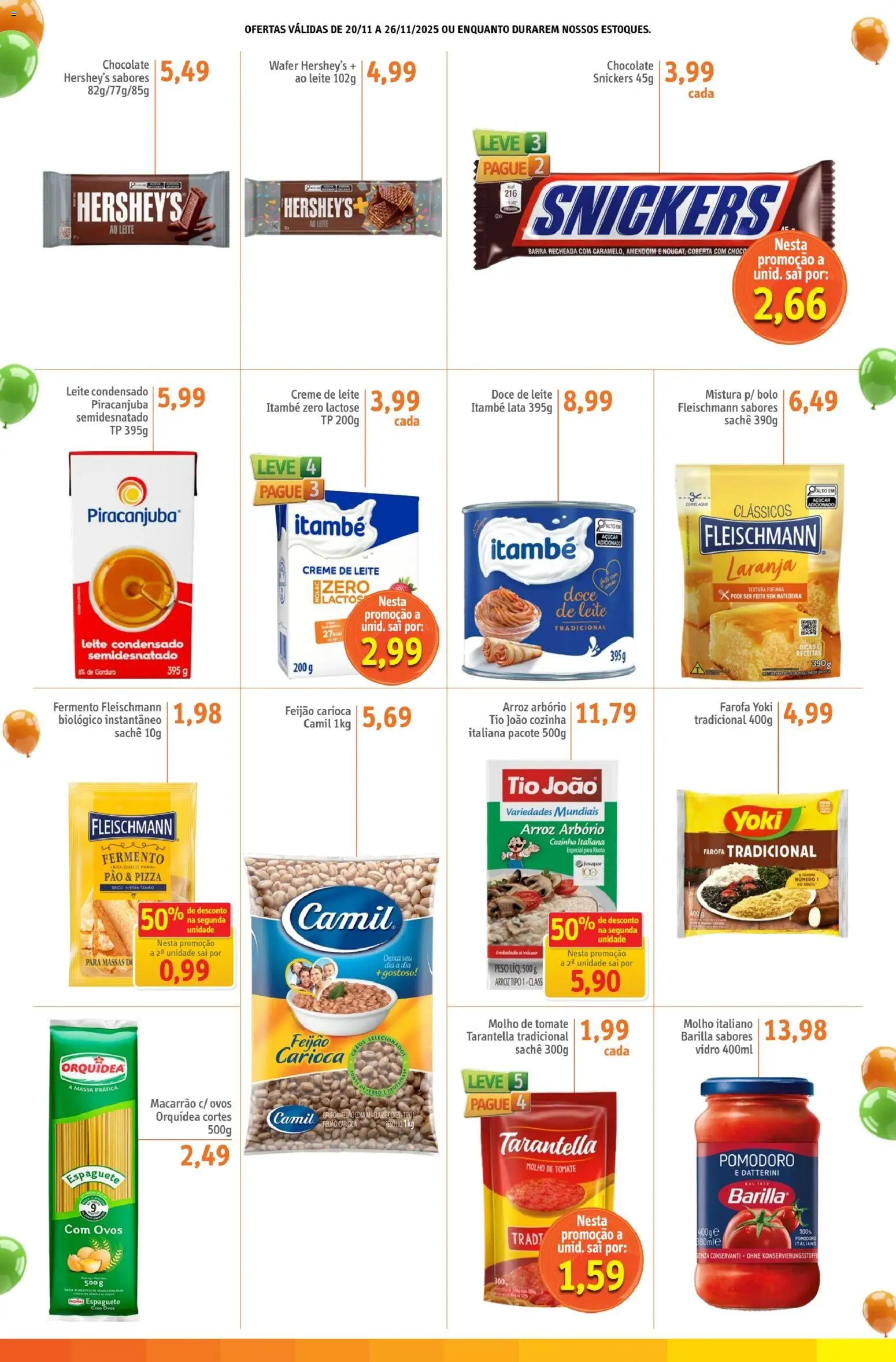 Sonda Folheto - válido de 20.11.2025 | Página: 5 | Produtos: Espaguete, Leite, Bolo, Açúcar