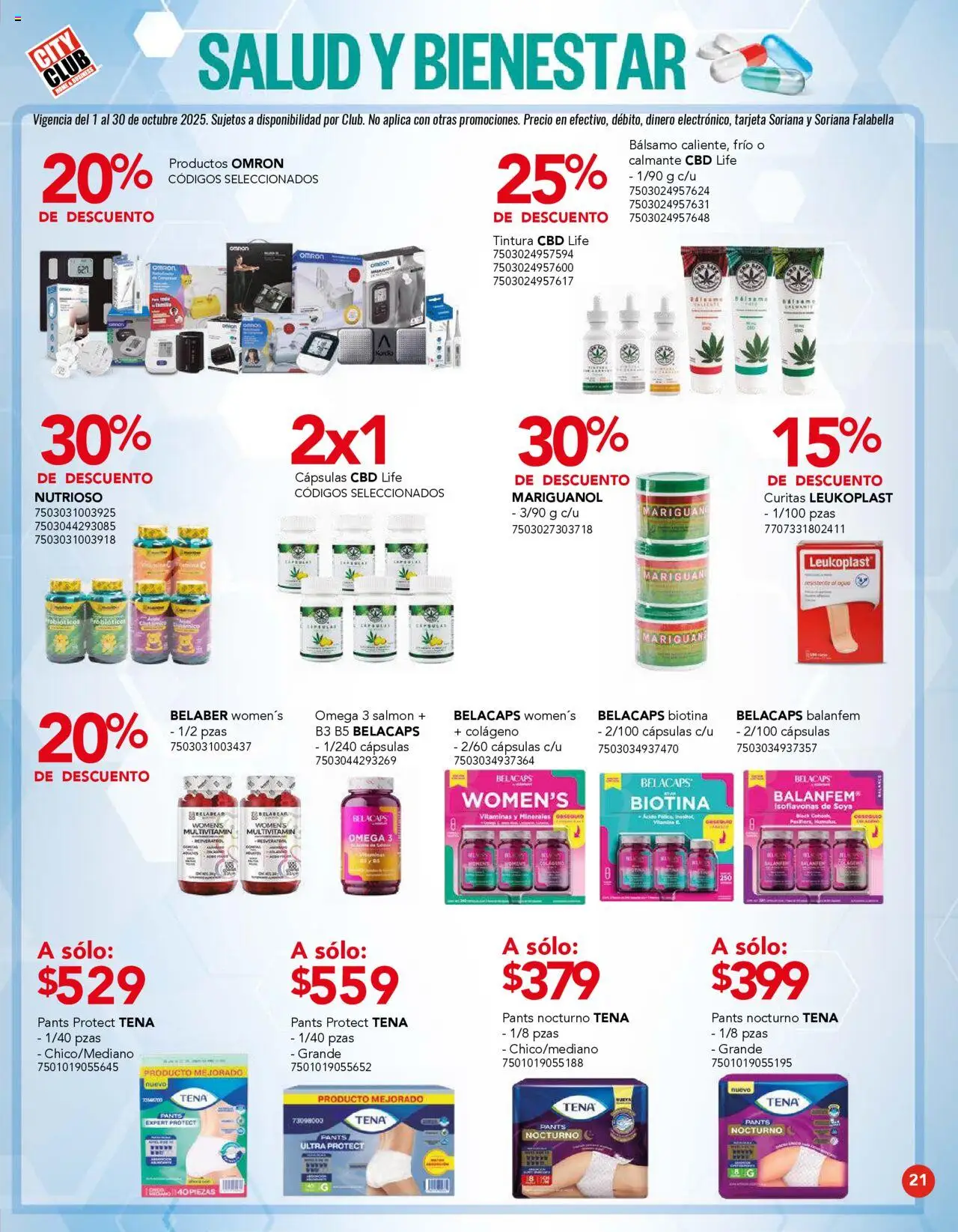 Nuevas ofertas de City Club válidas en toda la República Mexicana desde el 01.10.2025. ¡Encuentra las mejores ofertas en City Club - Catálogo! | Página: 19 | Productos: Tintura, Bálsamo, Vitaminas, Pants