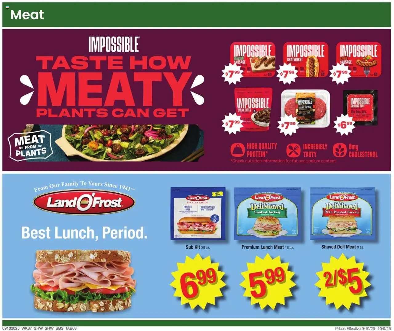 Shaw's Big Book of Savings - valid from 10.09.2025 | Page: 3 | Products: Beef, Sausage, Oven