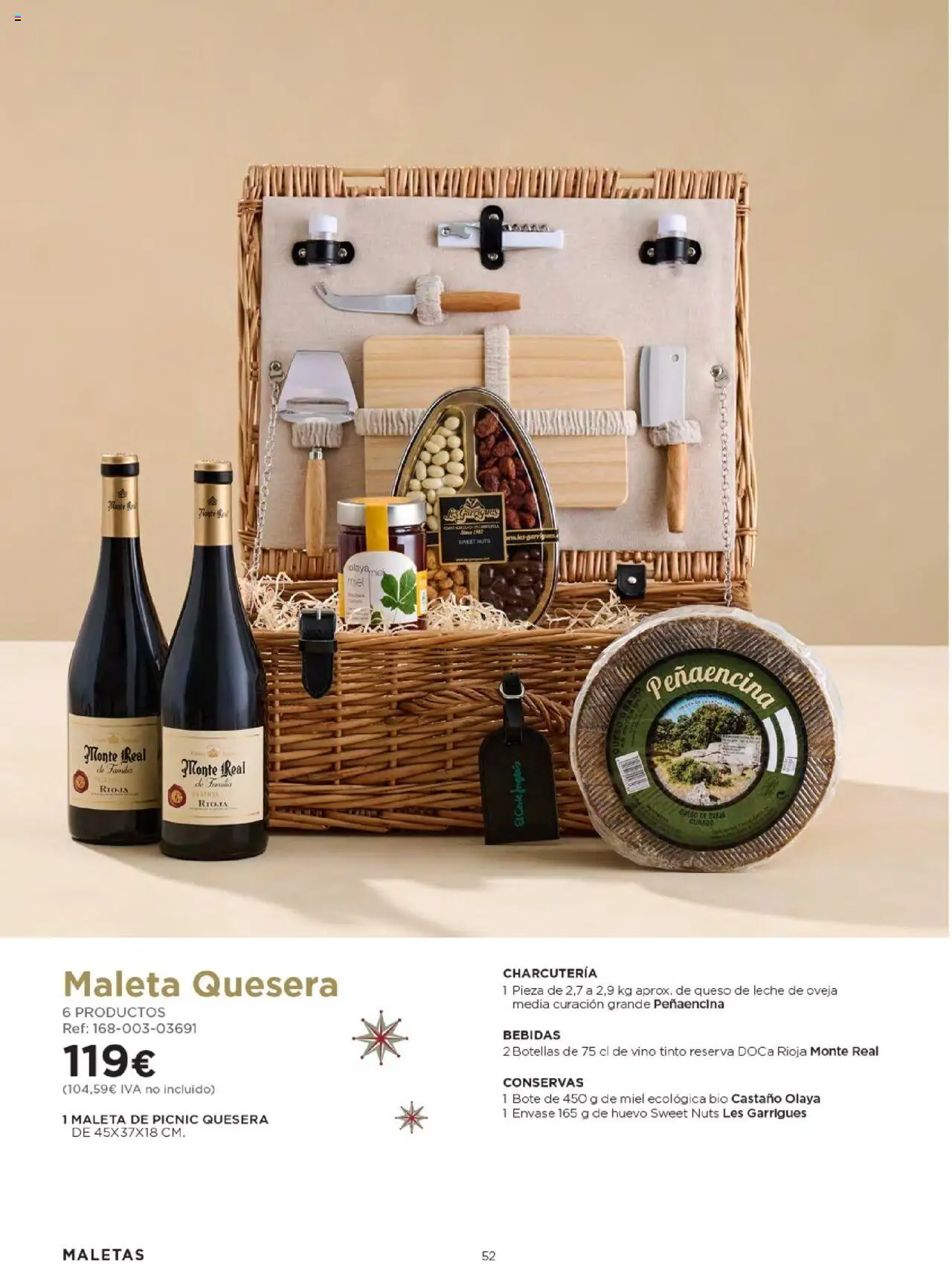 Nuevas ofertas de El Corte Inglés válidas en toda la República Mexicana desde el 03.10.2025. ¡Encuentra las mejores ofertas en El Corte Inglés - Catálogo Cestas Navidad 2025! | Página: 52 | Productos: Huevo, Leche, Queso, Vino