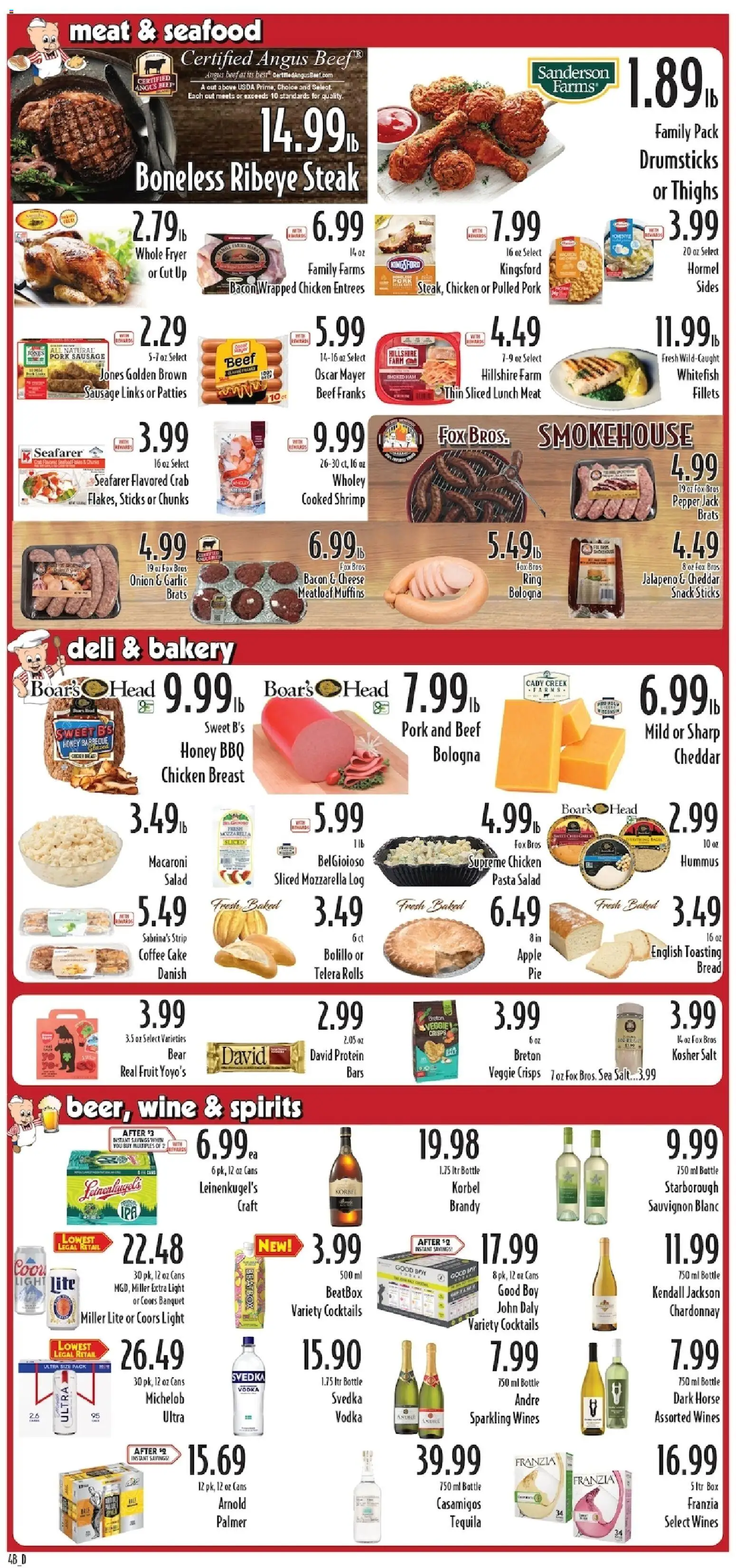 Piggly Wiggly Weekly Ad - valid from 15.04.2026 | Page: 4 | Products: Box, Cheese, Sausage, Garlic