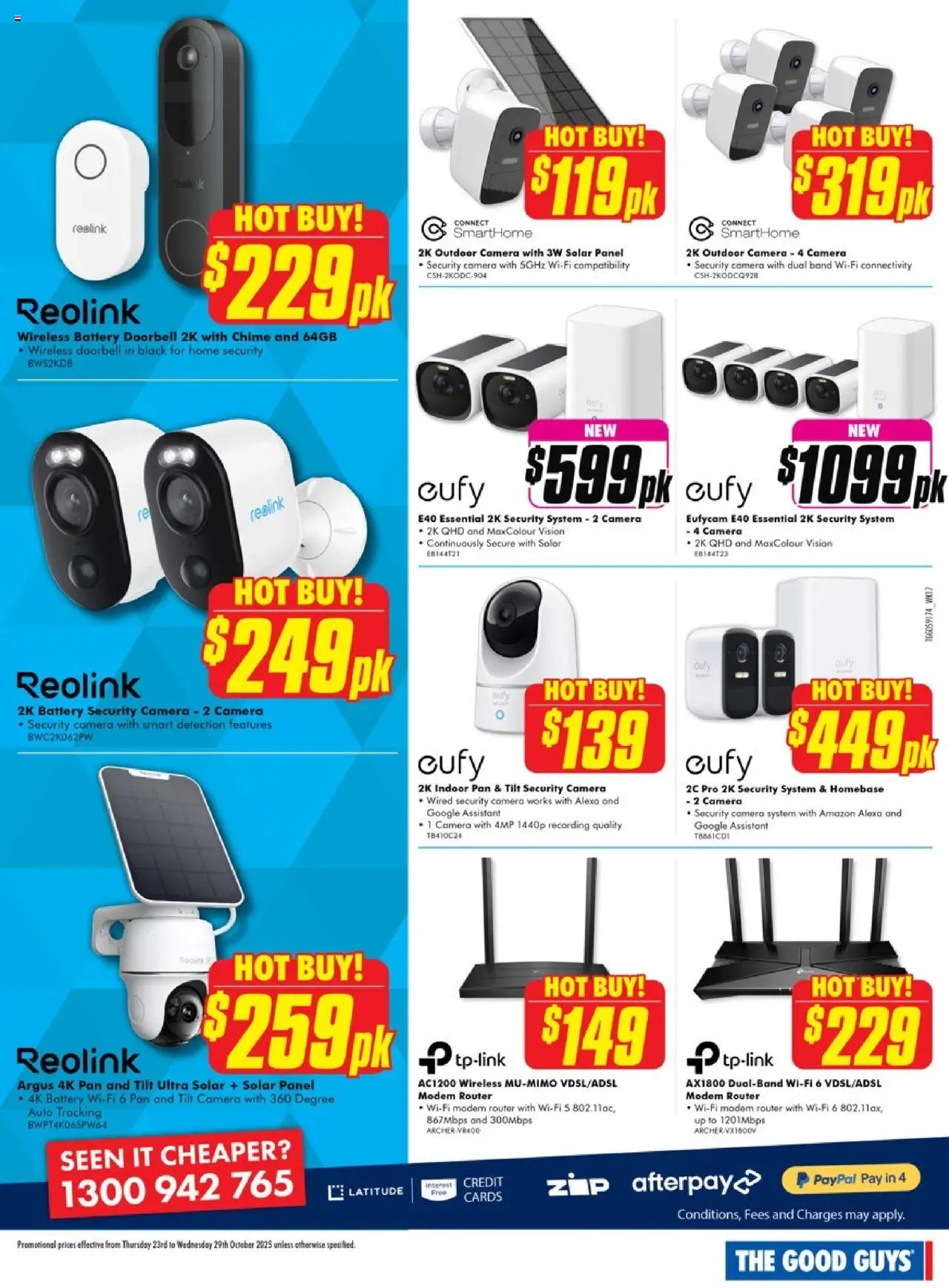 The Good Guys catalogue - valid from 22.10.2025 | Page: 17 | Products: Battery, Doorbell, WIFI modem, Modem
