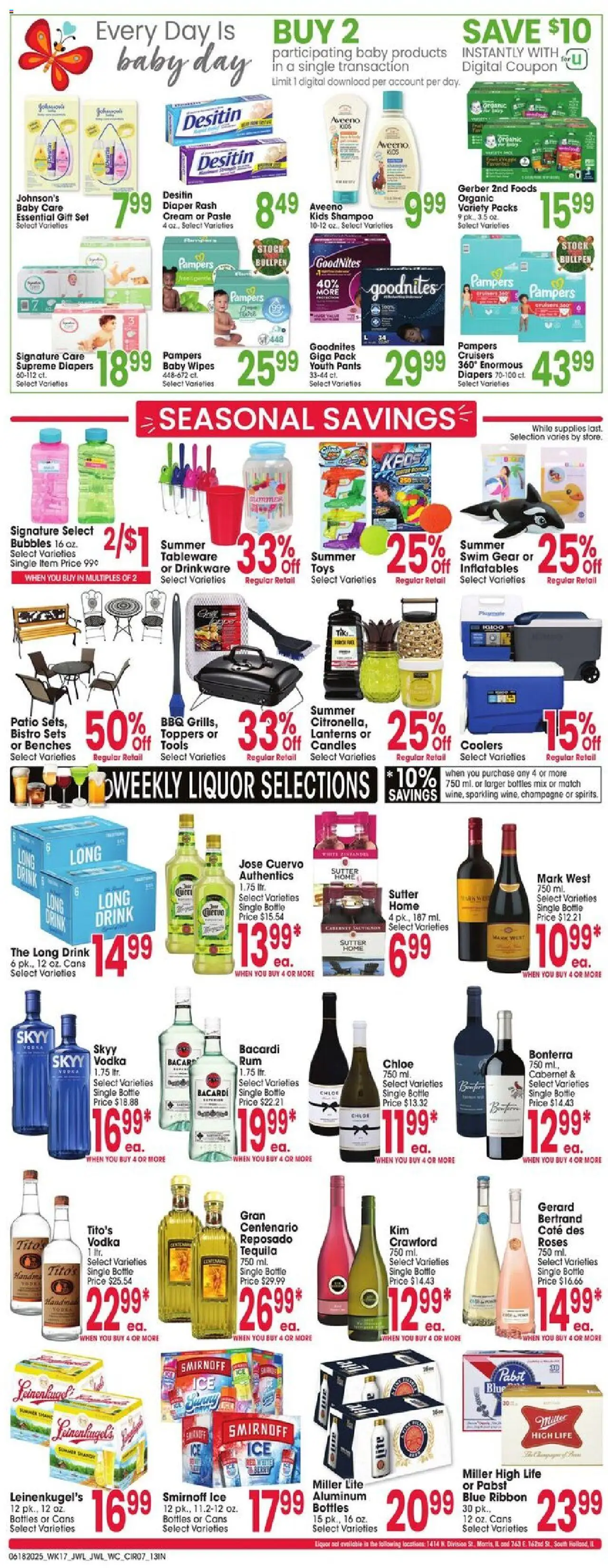 Jewel Osco Weekly Ad - IN - valid from 18.06.2025 | Page: 7 | Products: Shampoo, Pants, Vodka, Toppers