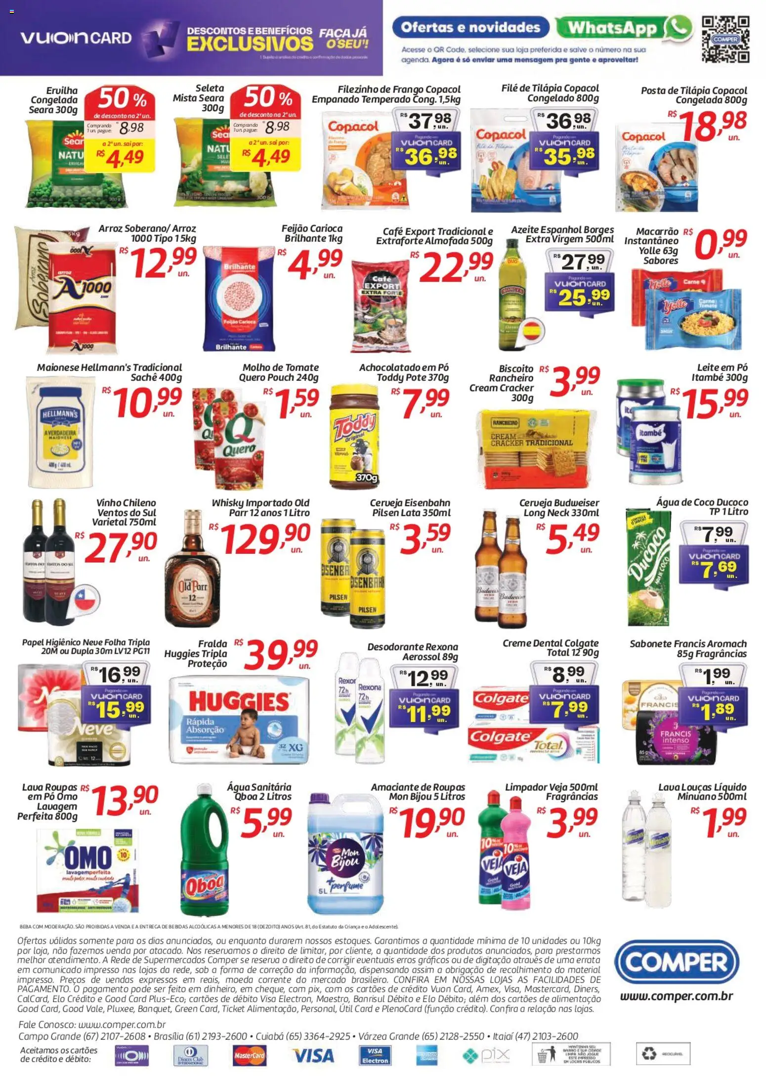 Comper Folheto - válido de 04.11.2025 | Página: 2 | Produtos: Feijão, Sabonete, Papel higiênico, Água sanitária