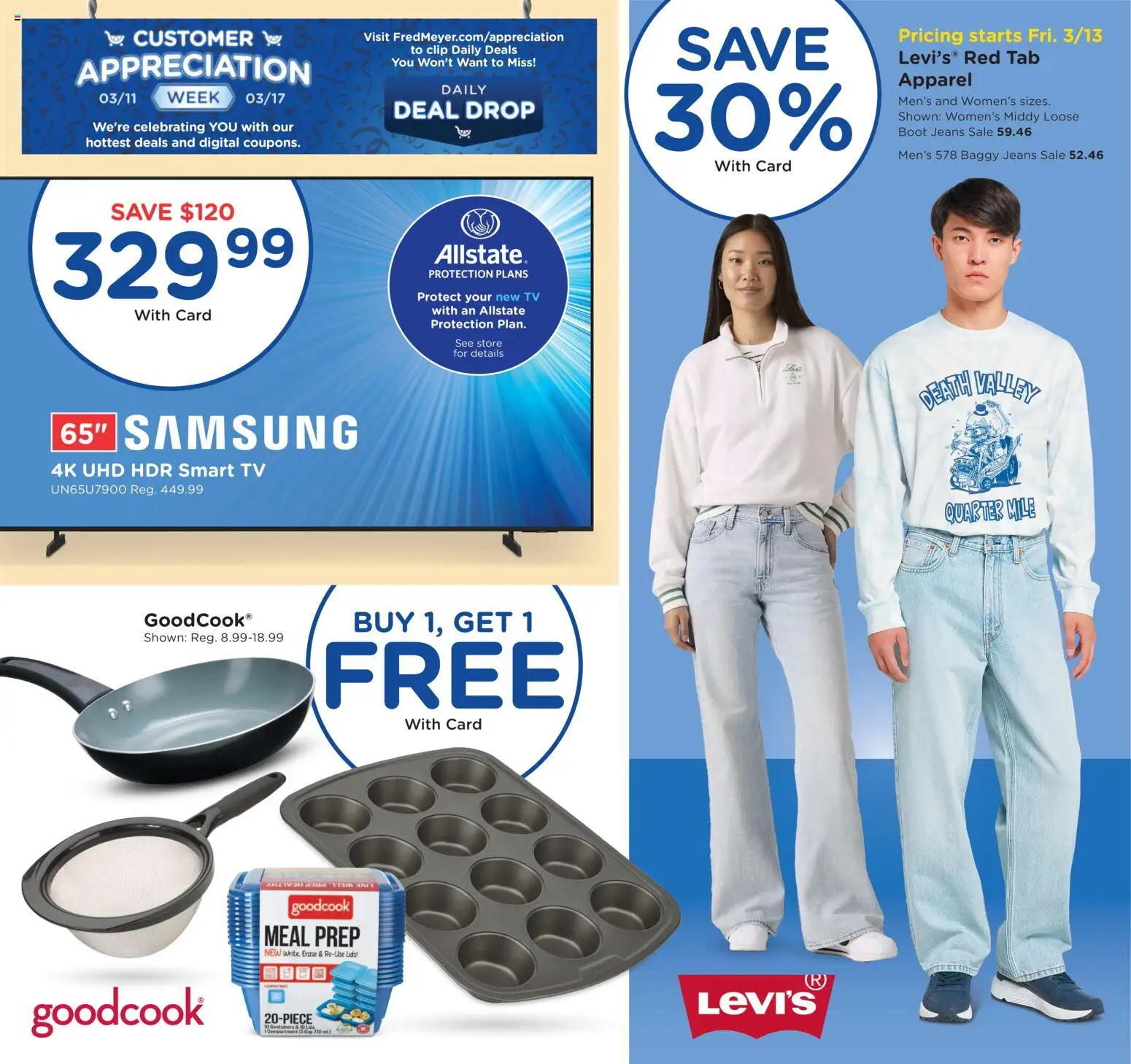 Fred Meyer Weekly Ad - valid from 11.03.2026 | Page: 4 | Products: Clip, Jeans, Tv