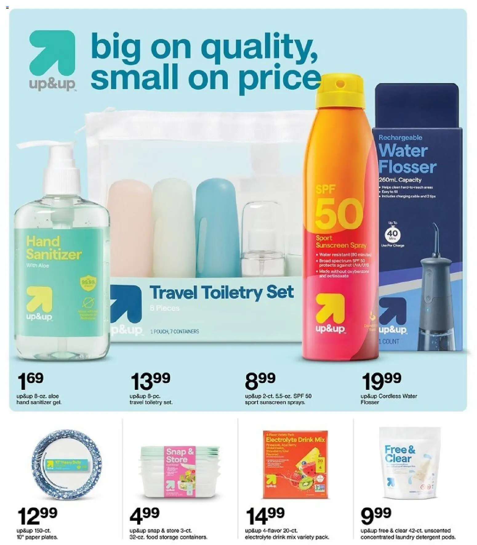 Target Weekly Ad - valid from 12.04.2026 | Page: 20 | Products: Sunscreen, Detergent, Water, Cable