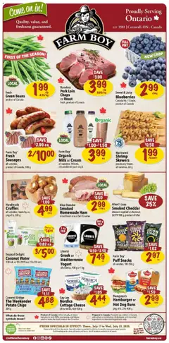 Preview of Farm Boy weekly flyer / circulaire from shop Farm Boy valid from 17.07.2025