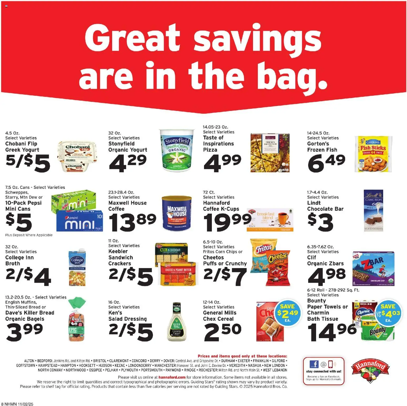 Hannaford Weekly Ad - valid from 02.11.2025 | Page: 12 | Products: Shelf, Butter, Cheese, Fan