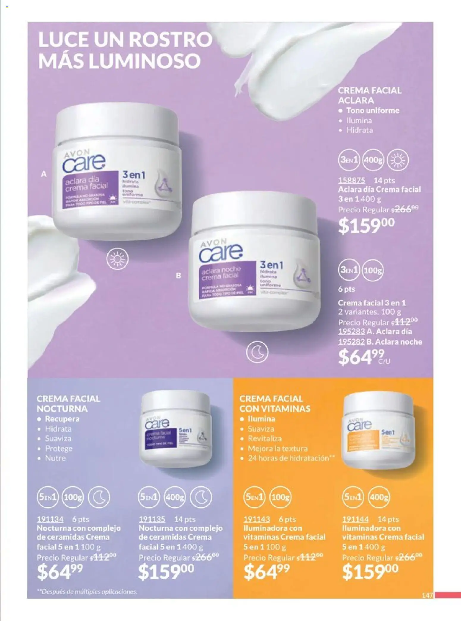 Nuevas ofertas de AVON válidas en toda la República Mexicana desde el 20.12.2025. ¡Encuentra las mejores ofertas en AVON campaña 1 2026! | Página: 154 | Productos: Crema, Vitaminas