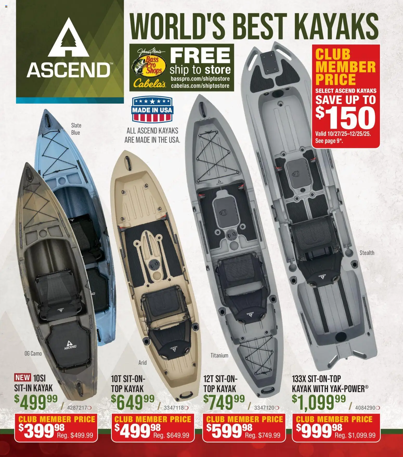 Cabela's Christmas Gift Guide 25 - valid from 01.11.2025 | Page: 102 | Products: Kayak