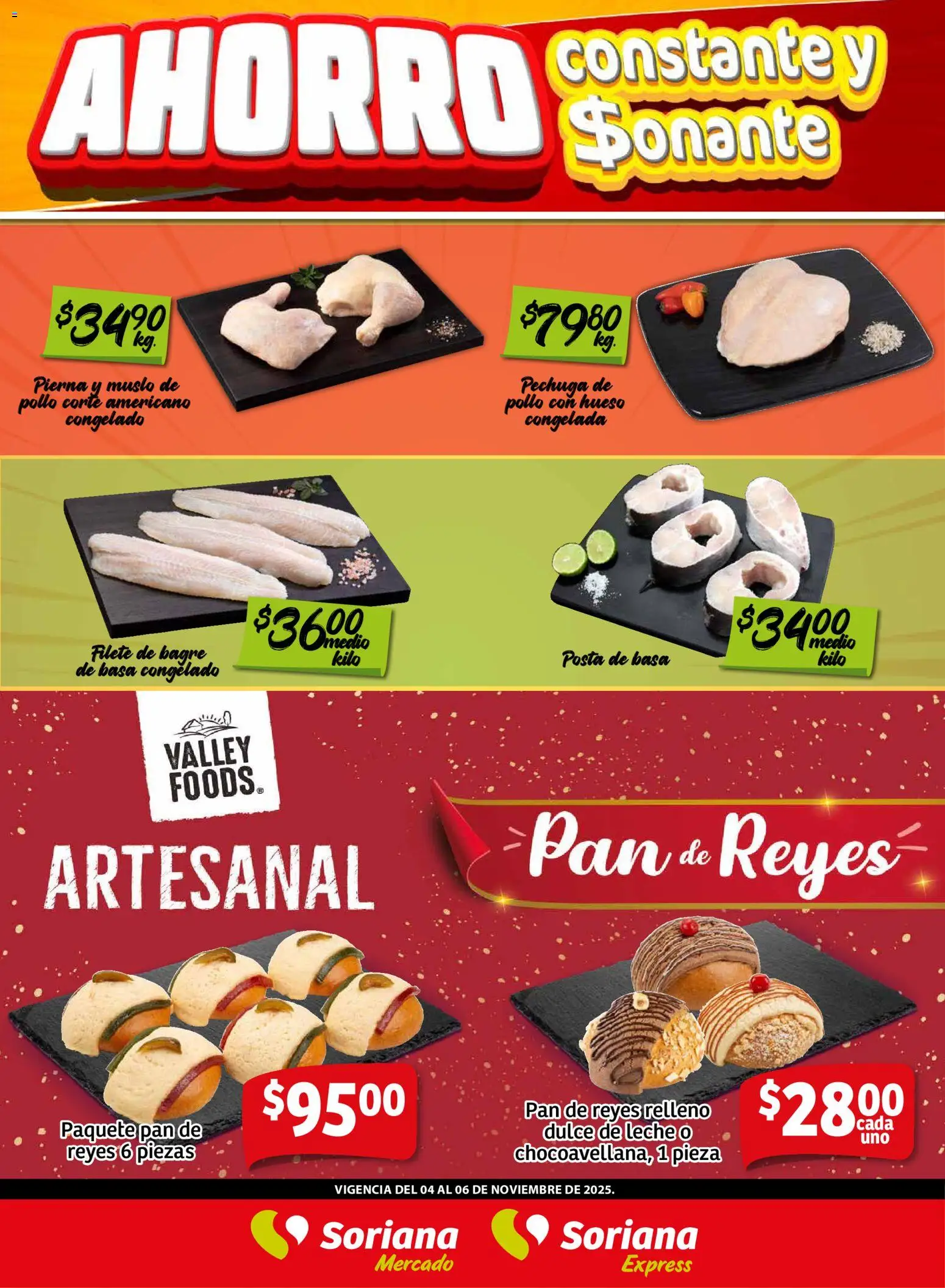 Nuevas ofertas de Soriana válidas en toda la República Mexicana desde el 04.11.2025. ¡Encuentra las mejores ofertas en Soriana - Frescos del Mandado Mercado: Tamaulipas! | Página: 2 | Productos: Pollo, Dulce de leche, Leche, Pan