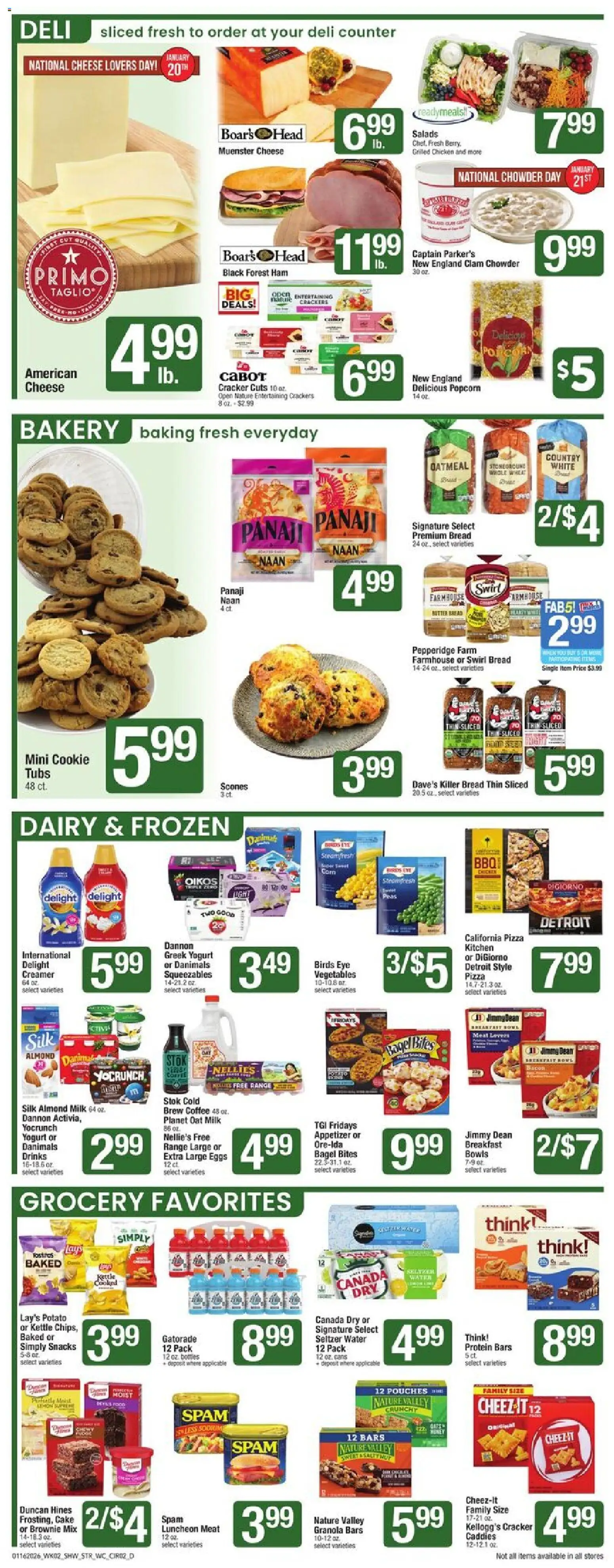 Star Market Weekly Ad - MA - valid from 16.01.2026 | Page: 2 | Products: Bread, Ham, Vegetables, Kettle