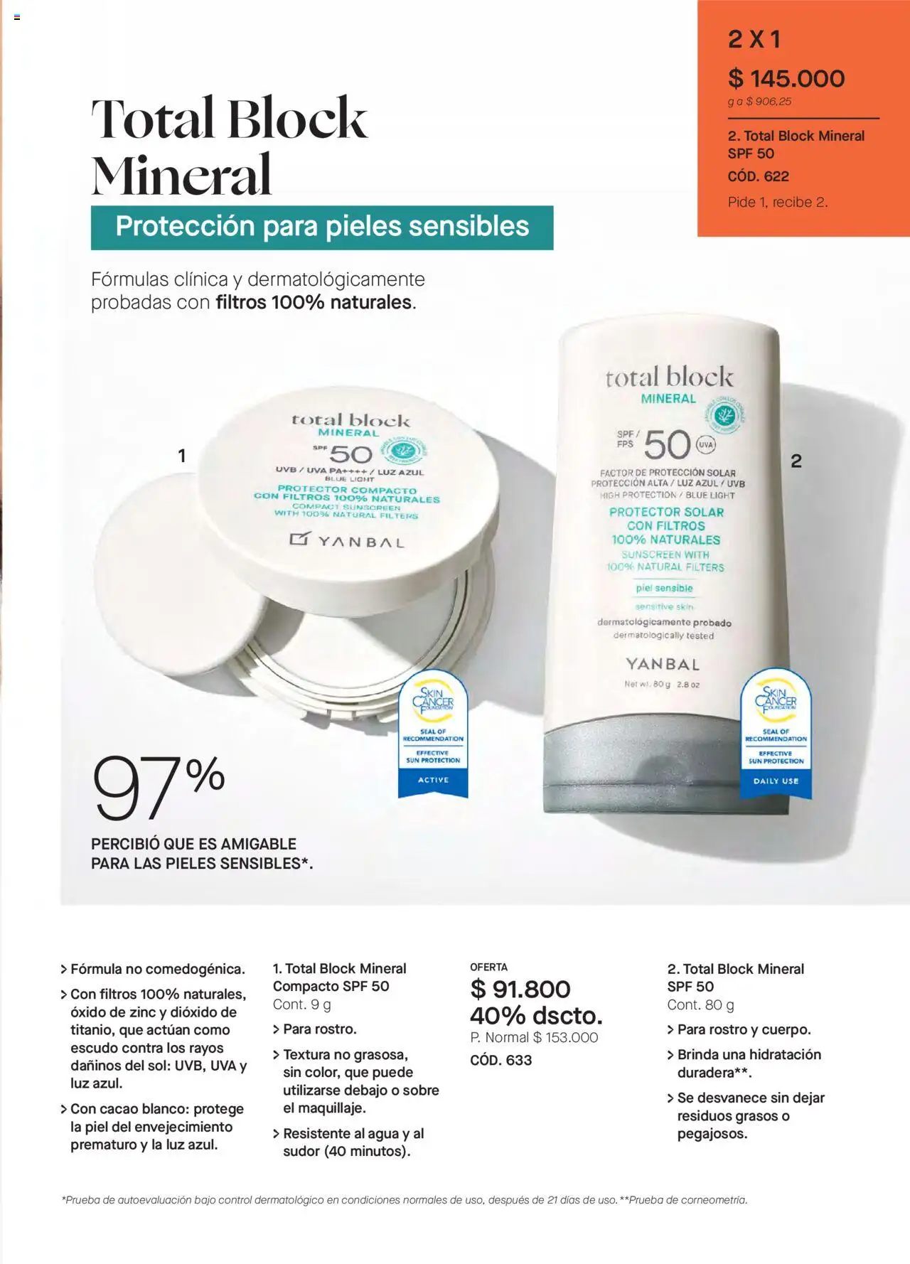Yanbal revista - valida desde el 11.10.2025 | Página: 9 | Productos: Agua, Sobre, Uva, Protector solar