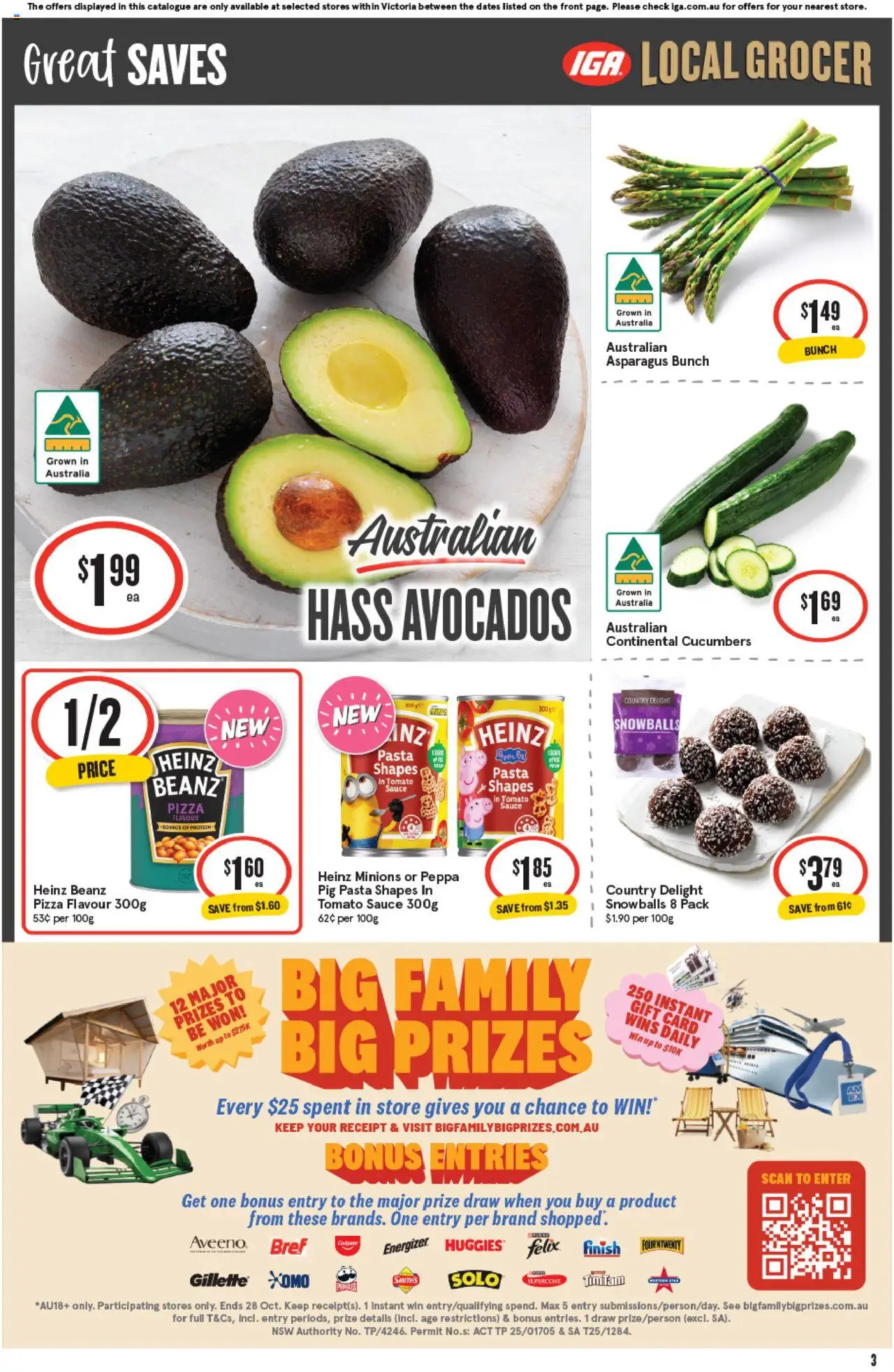 IGA catalogue - valid from 22.10.2025 | Page: 3 | Products: Chicken, Lamb, Dog food, Vitamin