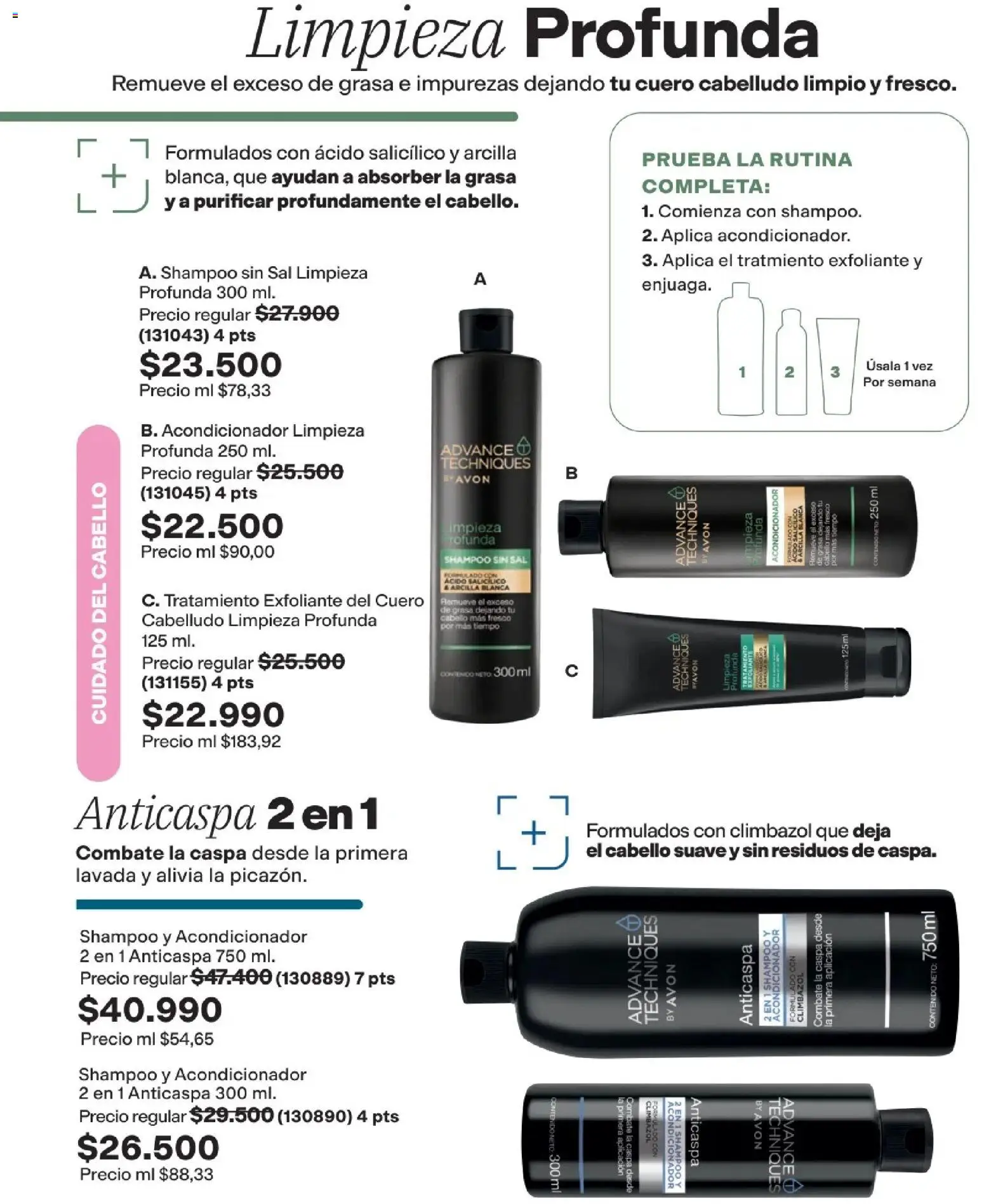 Avon revista - valida desde el 25.03.2026 | Página: 186 | Productos: Sal, Shampoo, Acondicionador