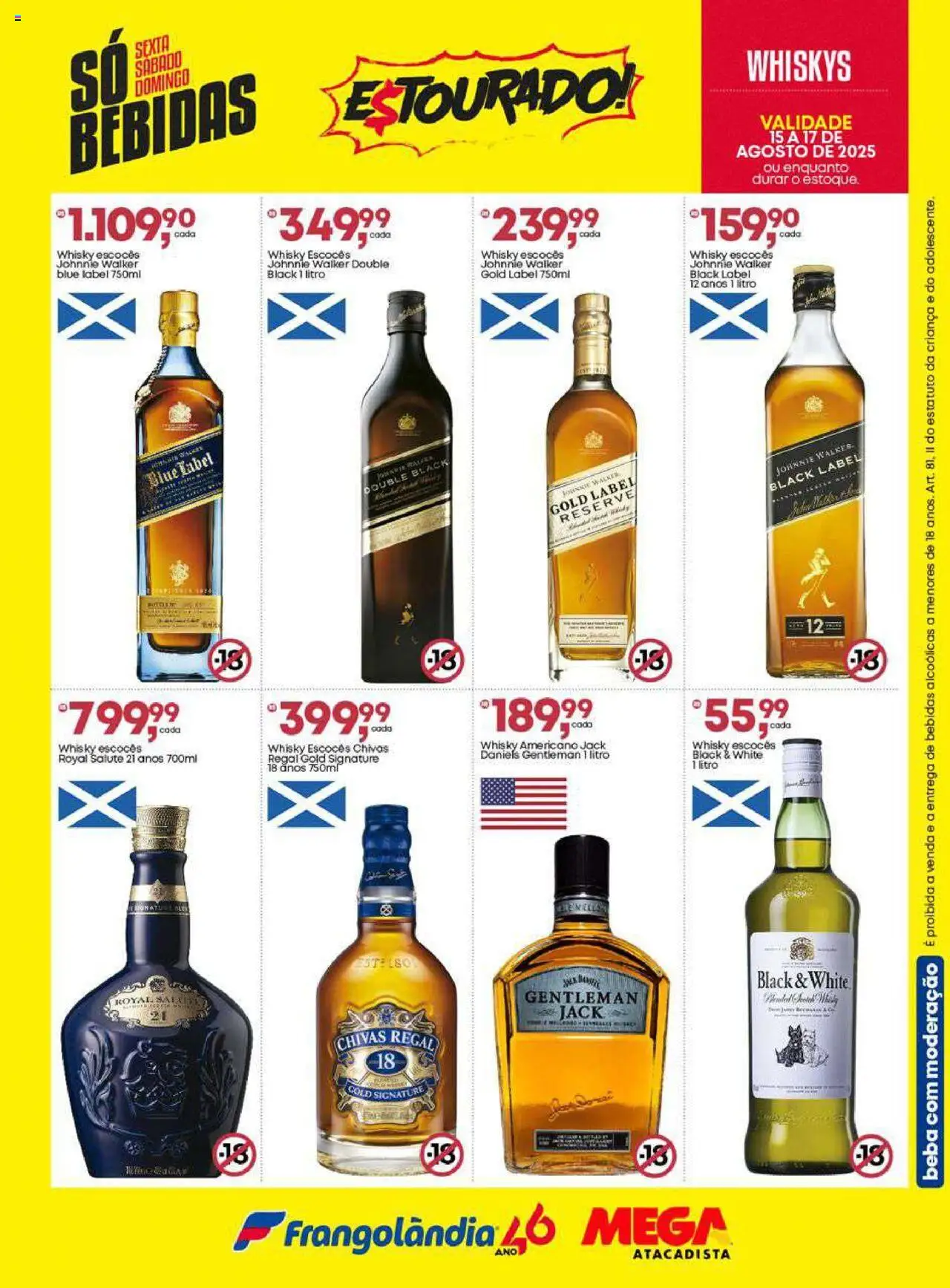 Frangolândia Folheto - válido de 15.08.2025 | Página: 7 | Produtos: Whisky