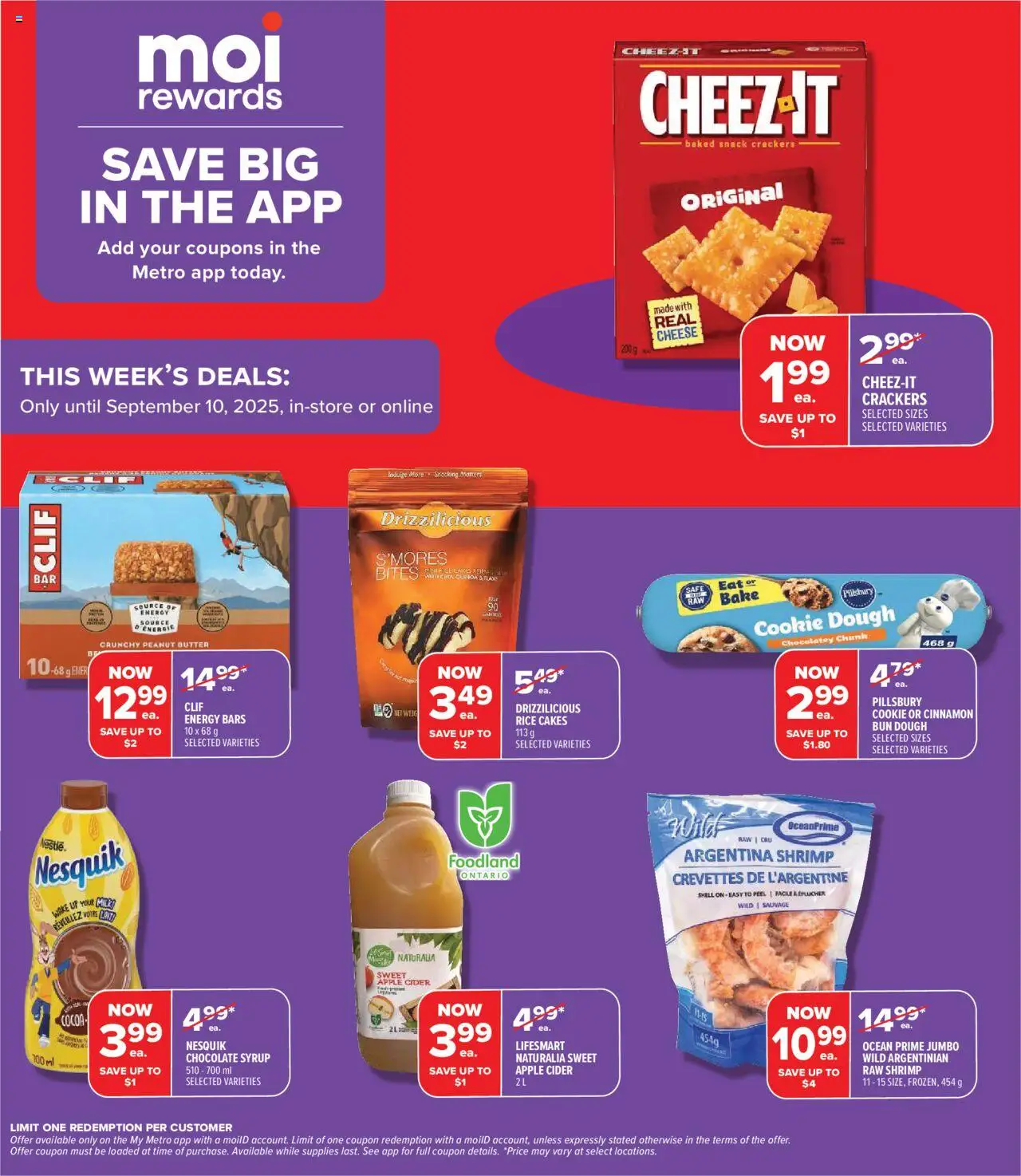 Metro flyer valid from 04.09.2025 | Page: 5 | Products: Rice, Butter, Cheese, Chocolate