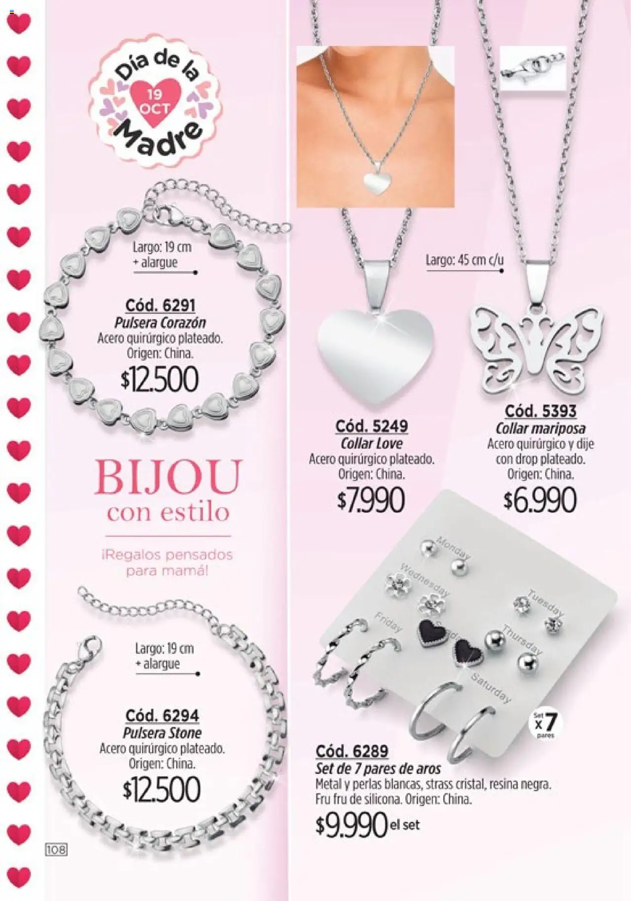 Catálogo Amodil Campaña 14 │ válido desde el 19.08.2025 | Página: 108 | Productos: Pulsera, Collar, Aros, Alargue