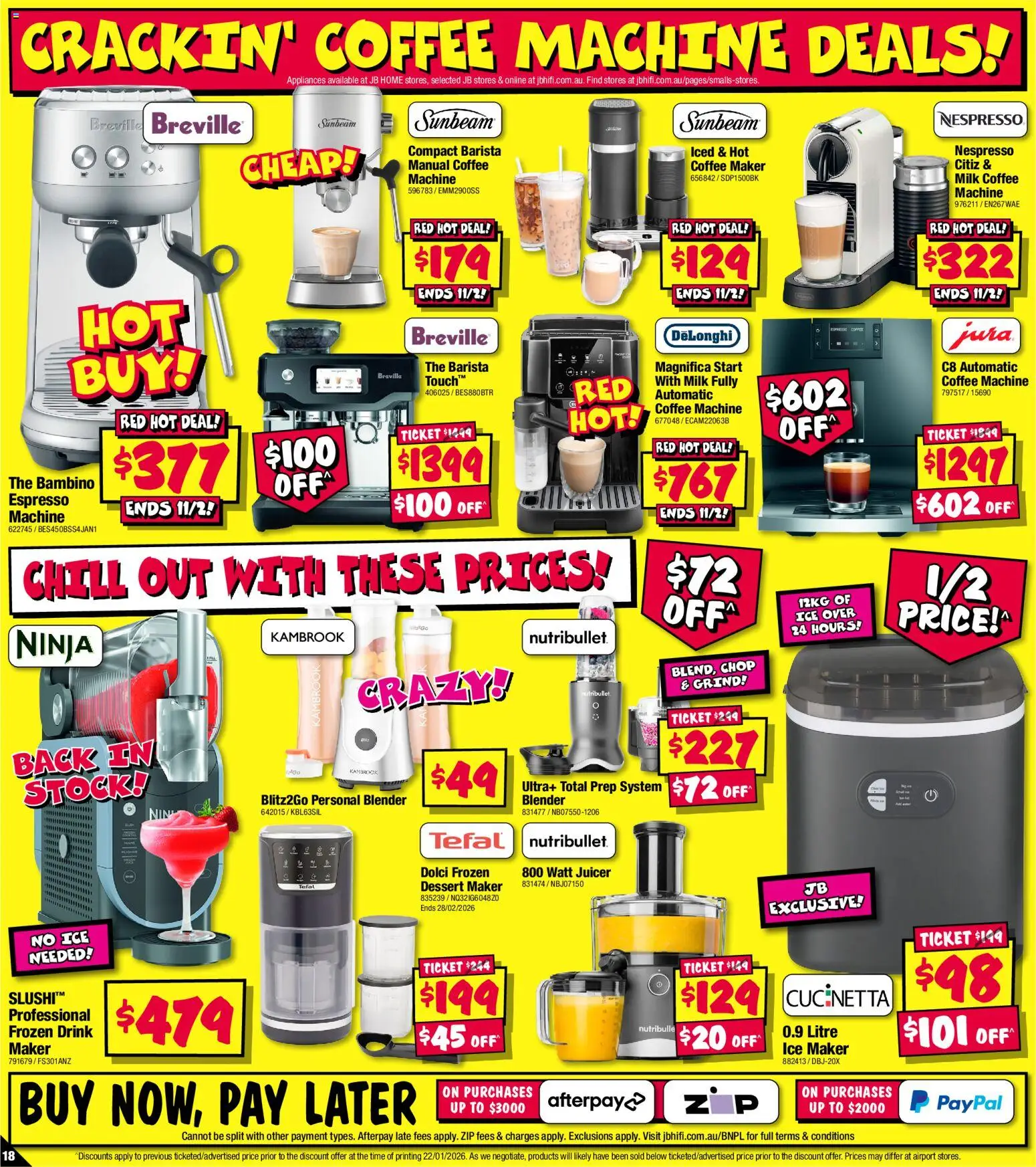 JB Hi-Fi catalogue - valid from 29.01.2026 | Page: 18 | Products: Coffee, Blender, Ice maker, Juicer