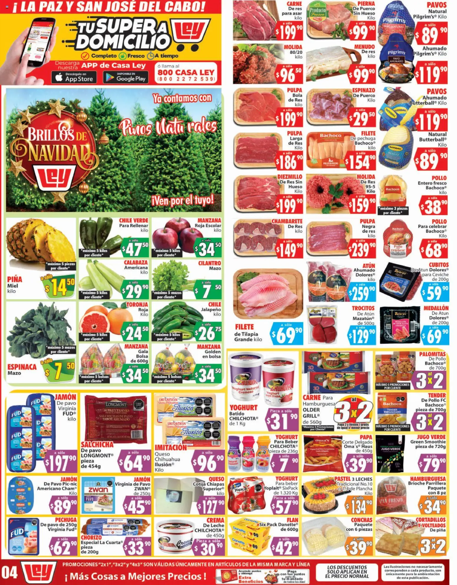 Nuevas ofertas de Casa Ley válidas en toda la República Mexicana desde el 16.12.2025. ¡Encuentra las mejores ofertas en Casa Ley folleto Autoservicio! | Página: 1 | Productos: Papa, Atún, Toronja, Pan