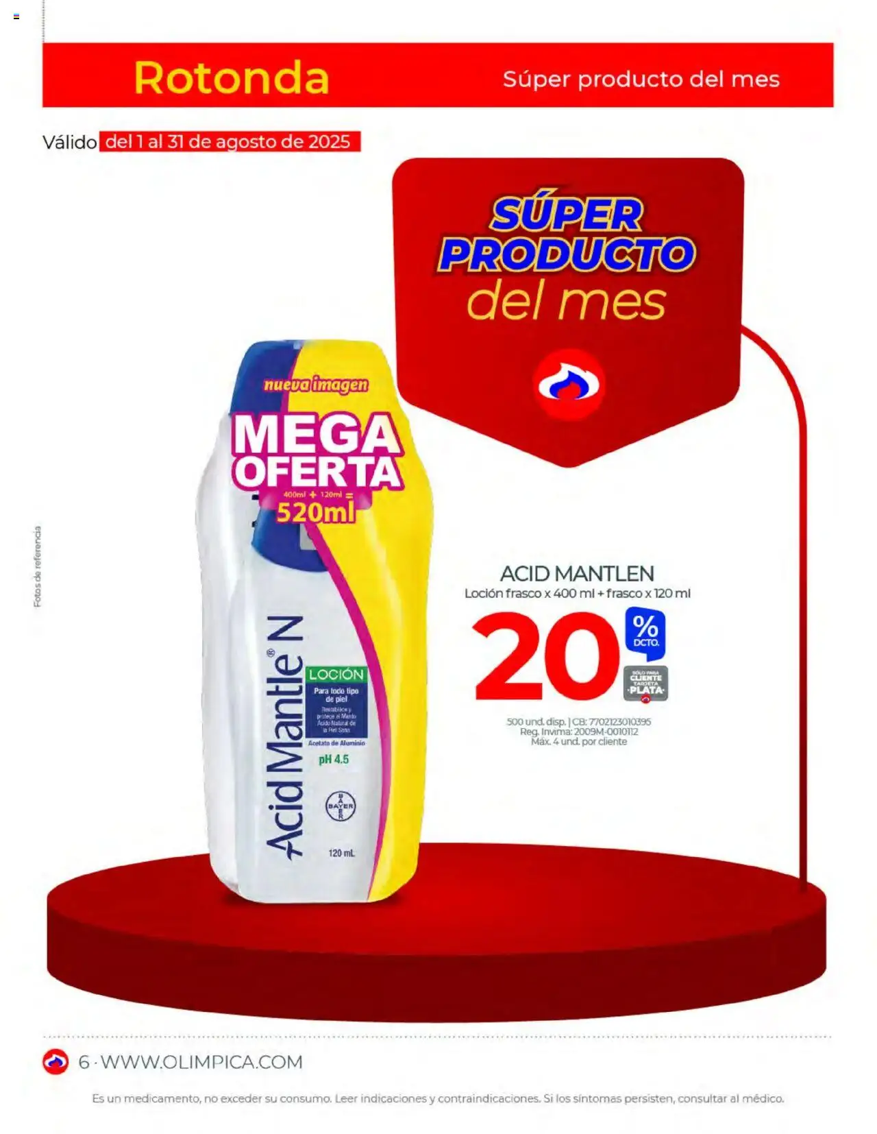 Olímpica revista - valida desde el 01.08.2025 | Página: 6 | Productos: Frasco, Loción