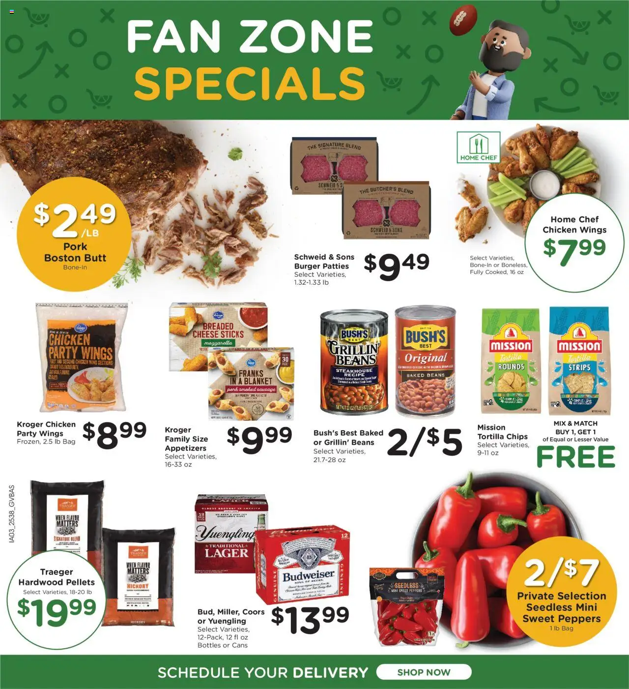 Kroger Ad - valid from 22.10.2025 | Page: 9 | Products: Cheese, Chips, Bag, Fan