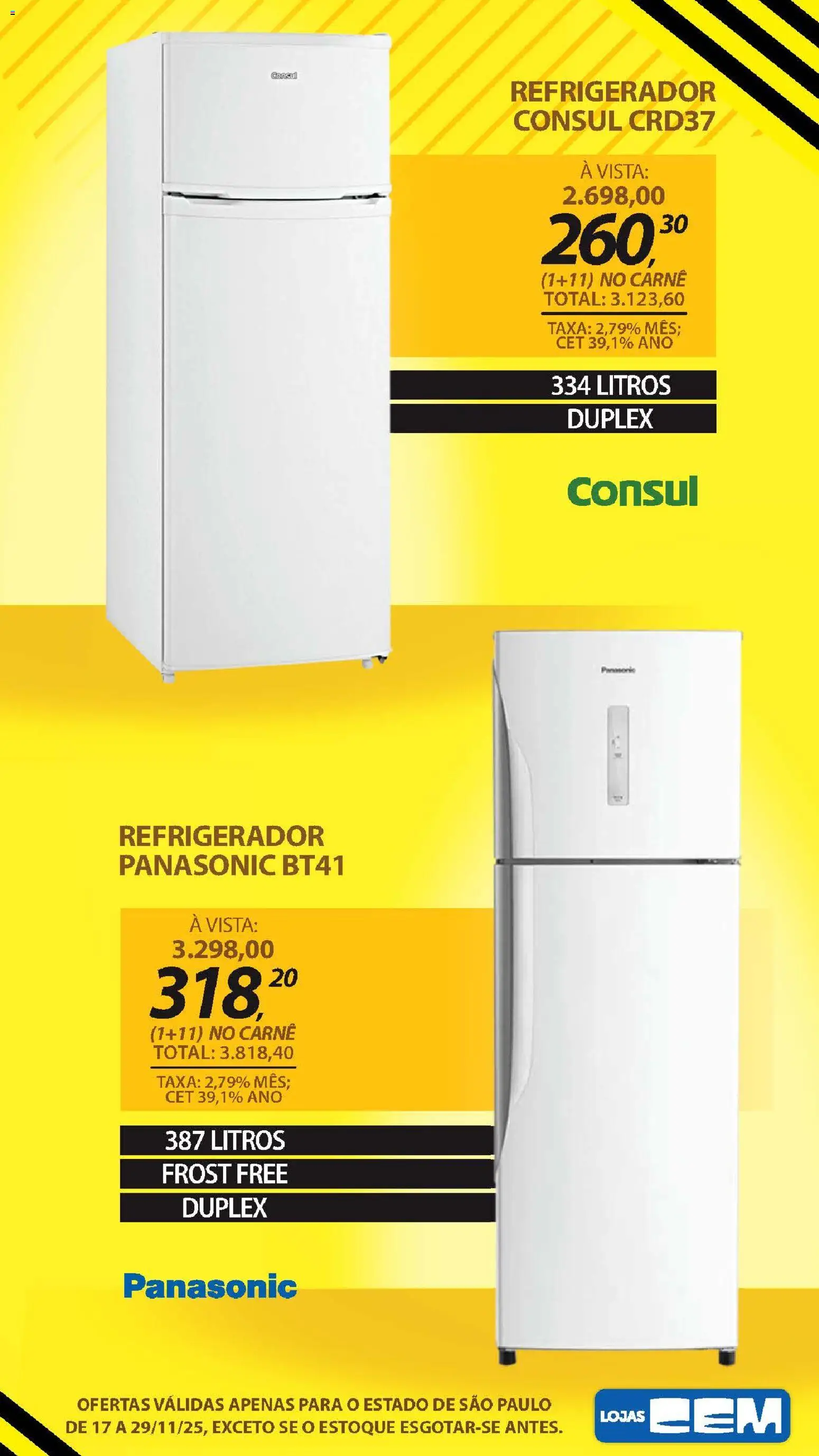 Lojas Cem Folheto - válido de 17.11.2025 | Página: 32 | Produtos: Refrigerador, Carne
