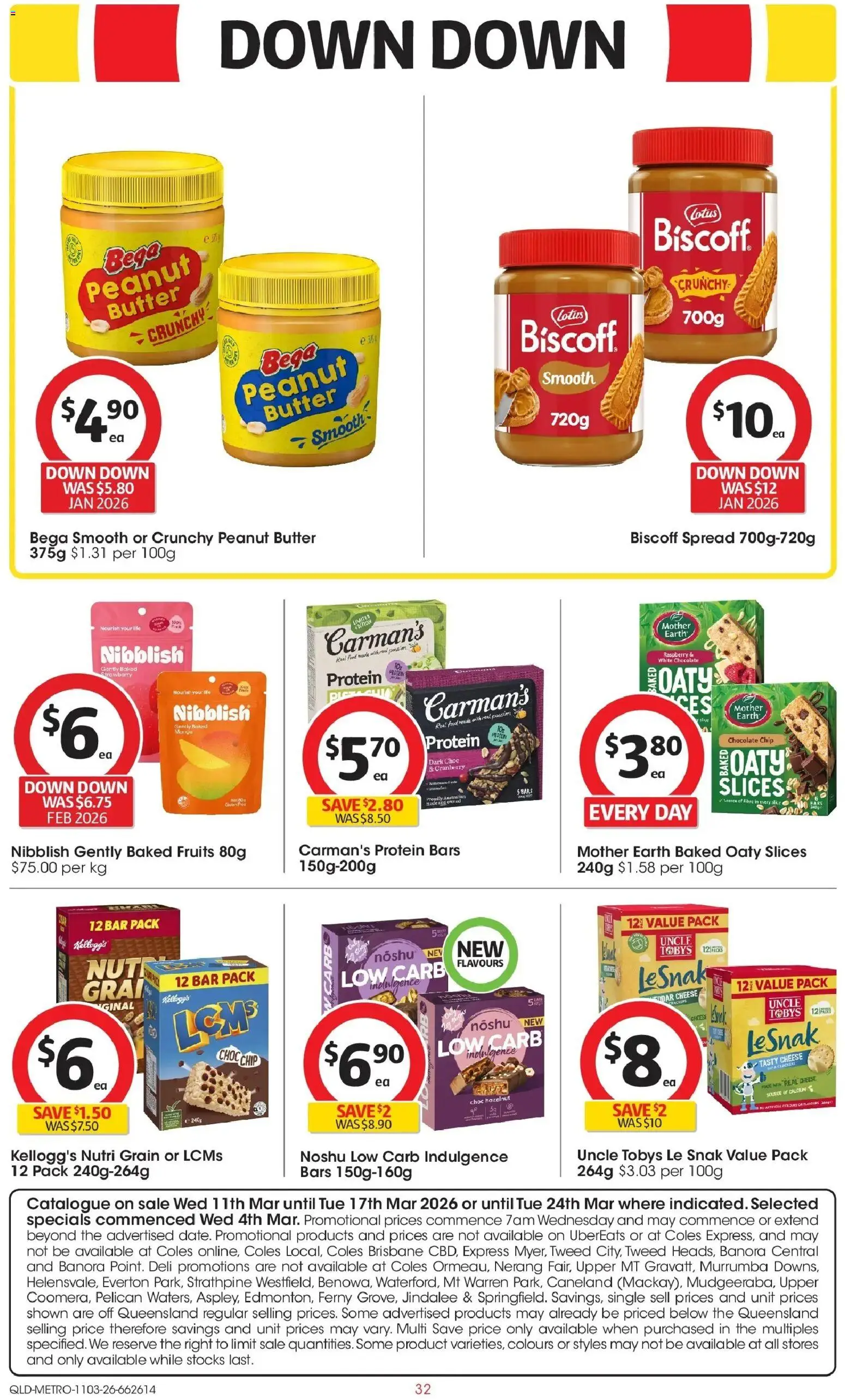 Coles catalogue - valid from 11.03.2026 | Page: 32 | Products: Butter, Cheese, Fruits, Sugar
